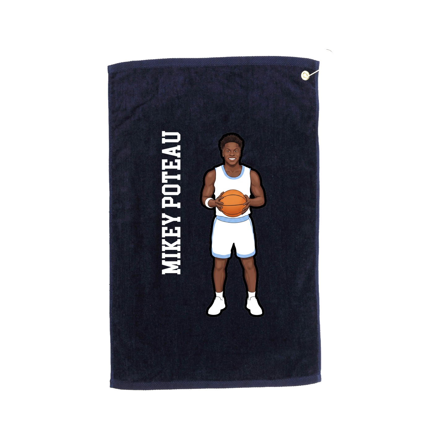 Golf Towel — Name Vertical in Navy