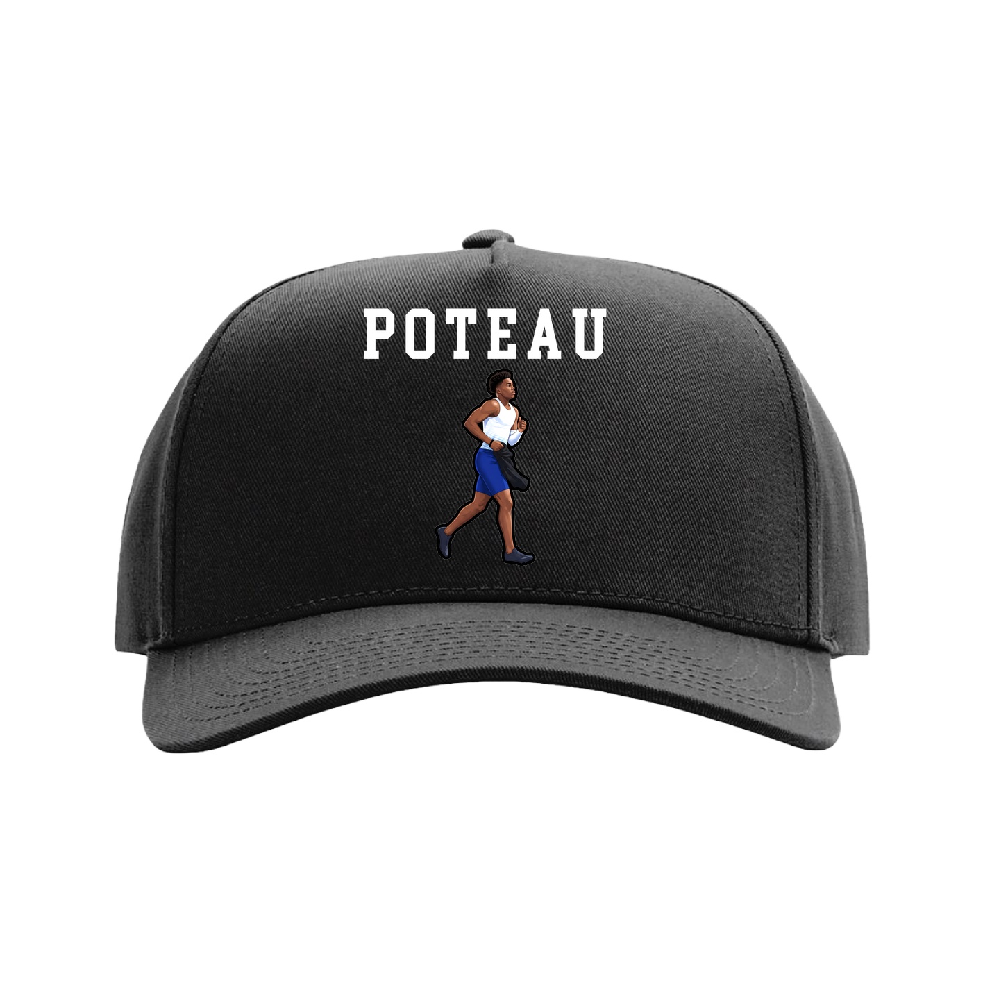 Full Fabric Five-Panel Champ Cap — Shirsey in Black