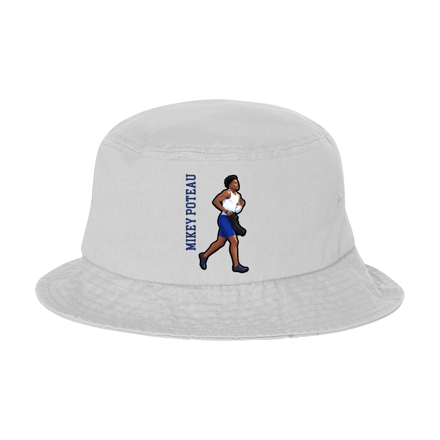 Bucket Cap — Name Vertical in White