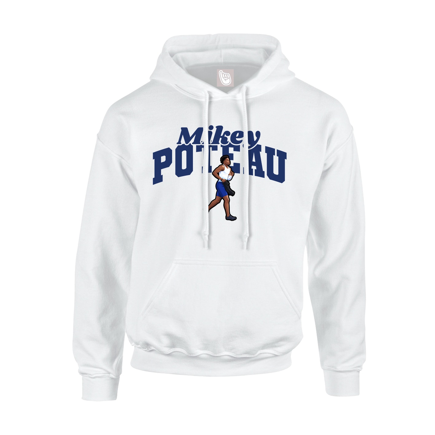 Youth Hoodie — Signature Arch in White