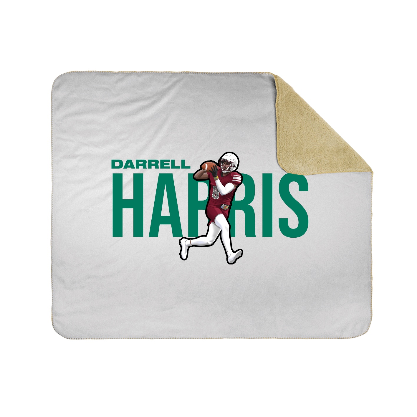 Throw Blanket — Player Name in White