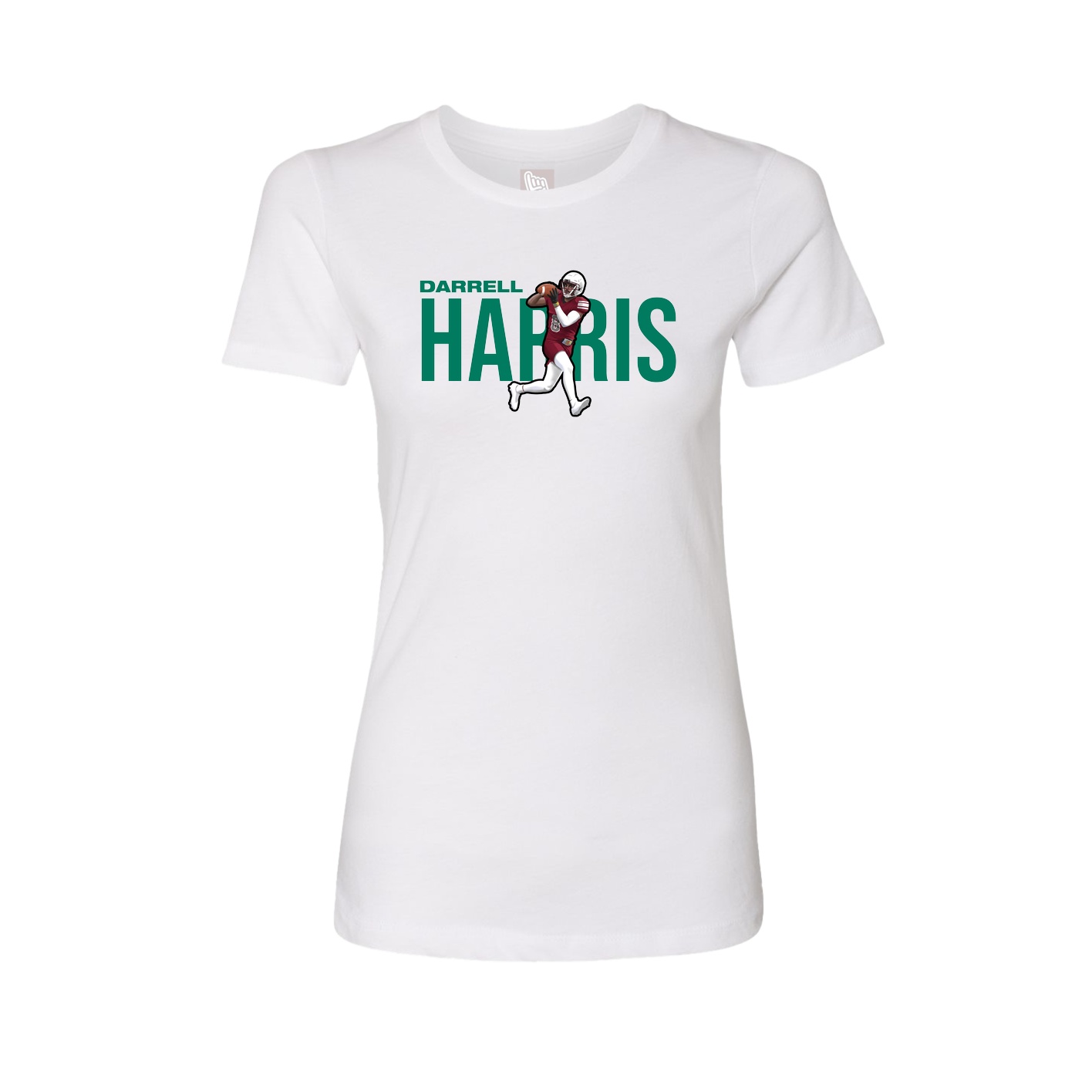 Fitted Women's Tee — Player Name in White