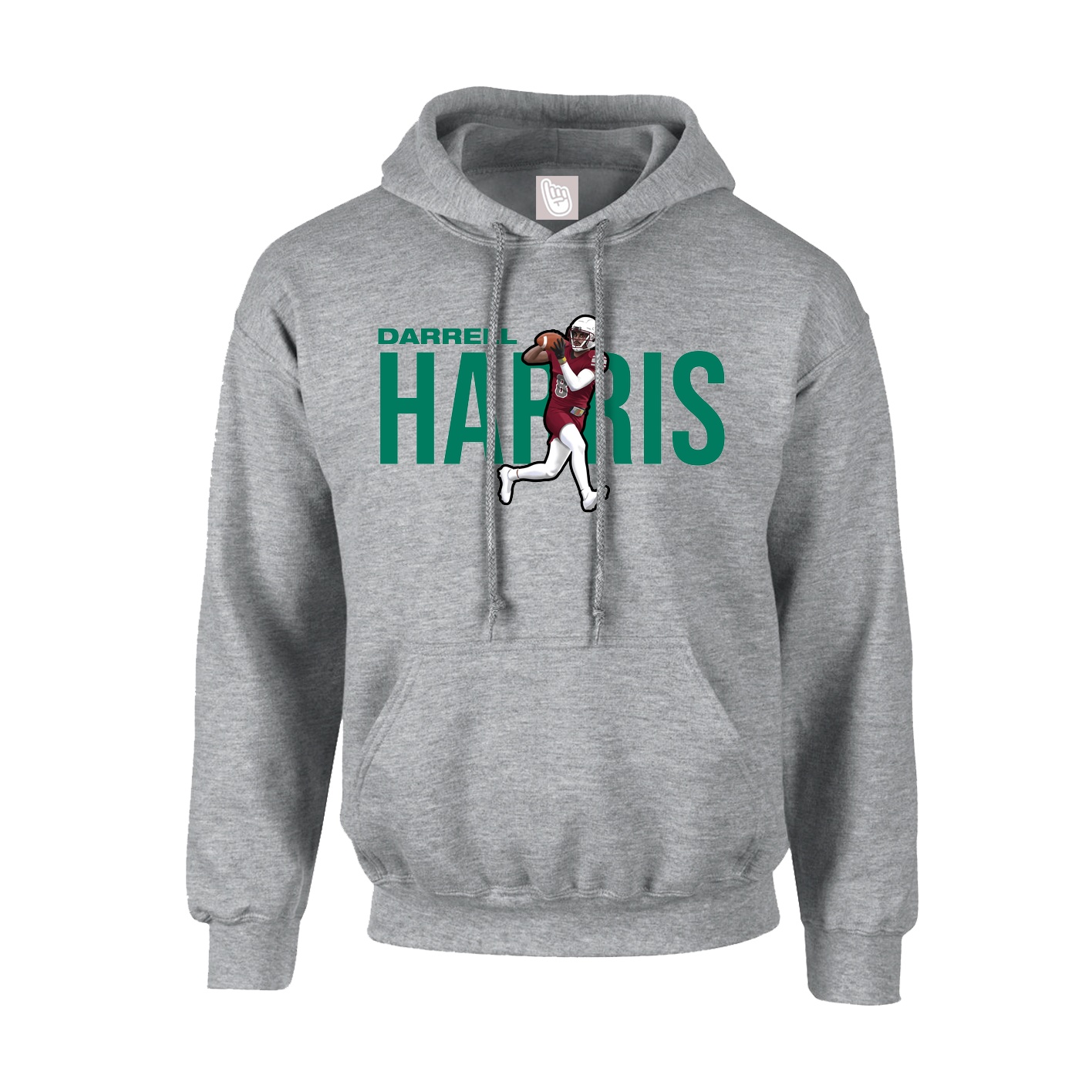Hoodie — Player Name in Grey