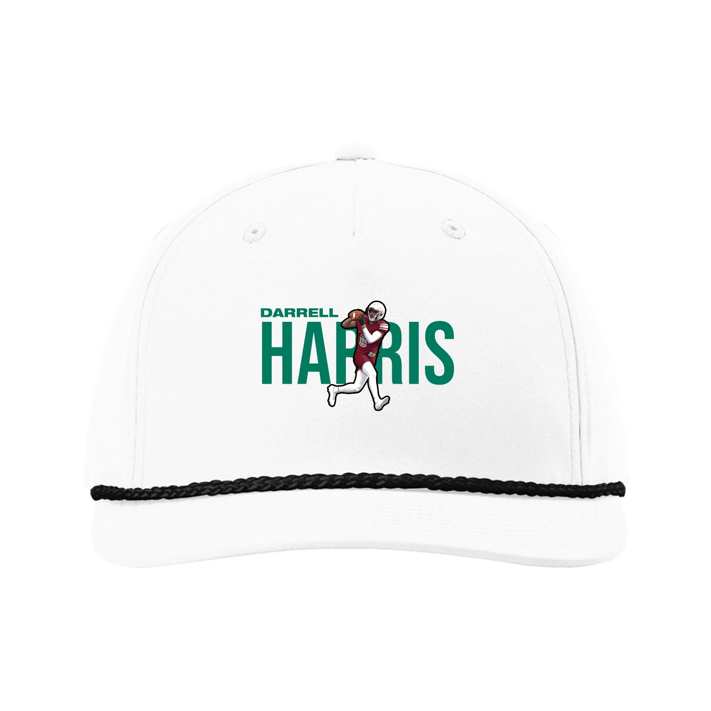 Five-Panel Classic Rope Cap — Player Name in White