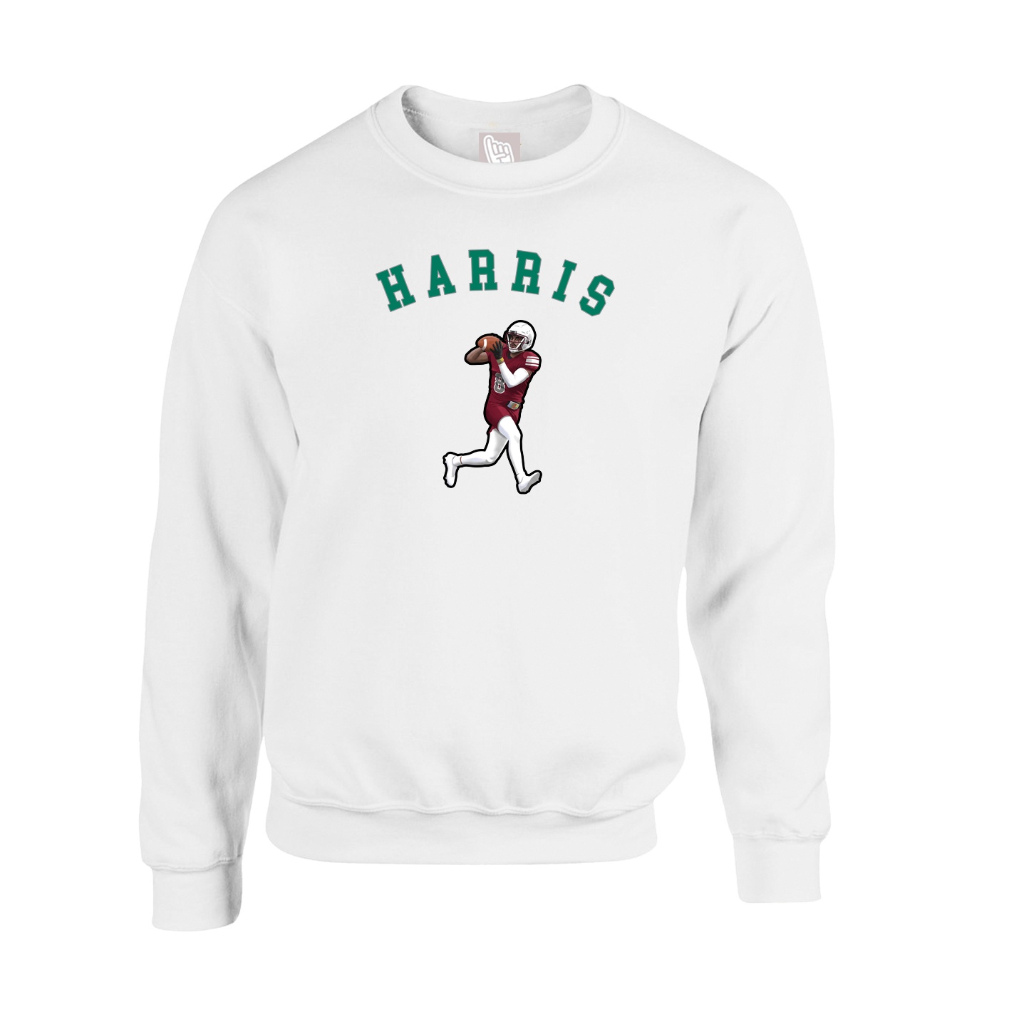 Fleece Crew — Shirsey Arch in White
