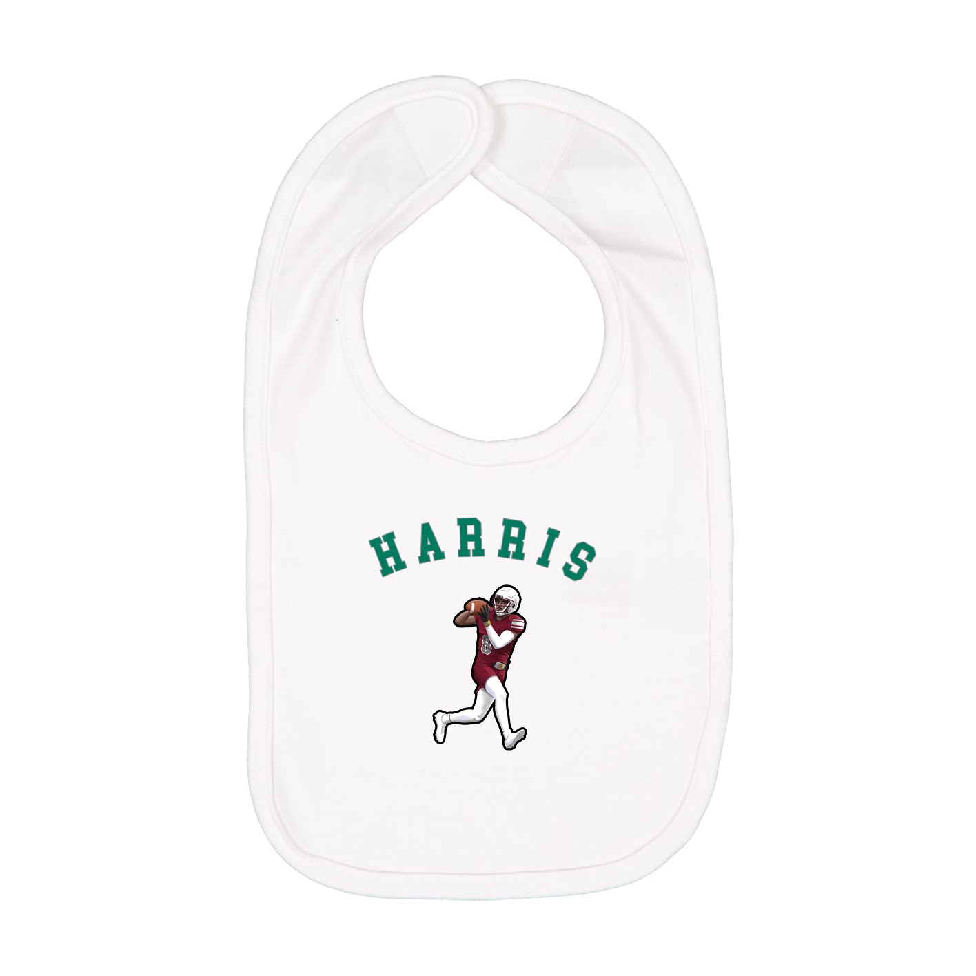 Infant Bib — Shirsey Arch in White