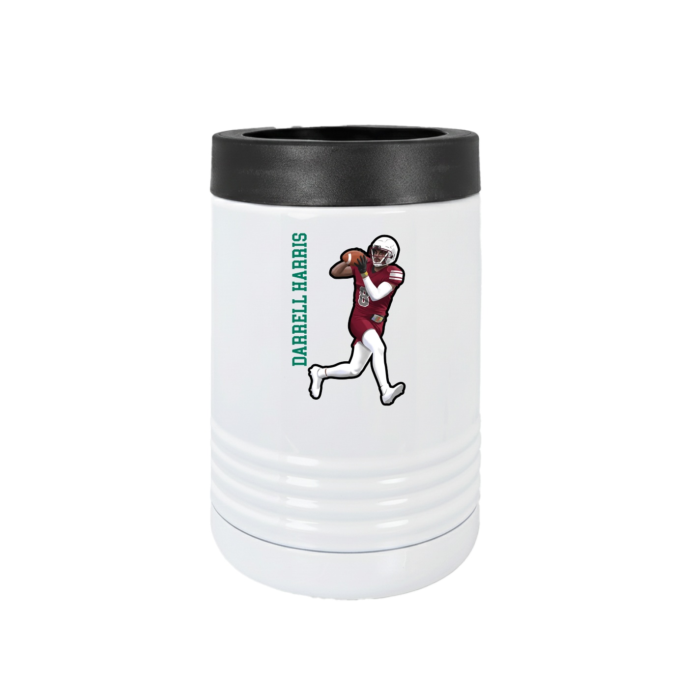 Beverage Holder — Name Vertical in White