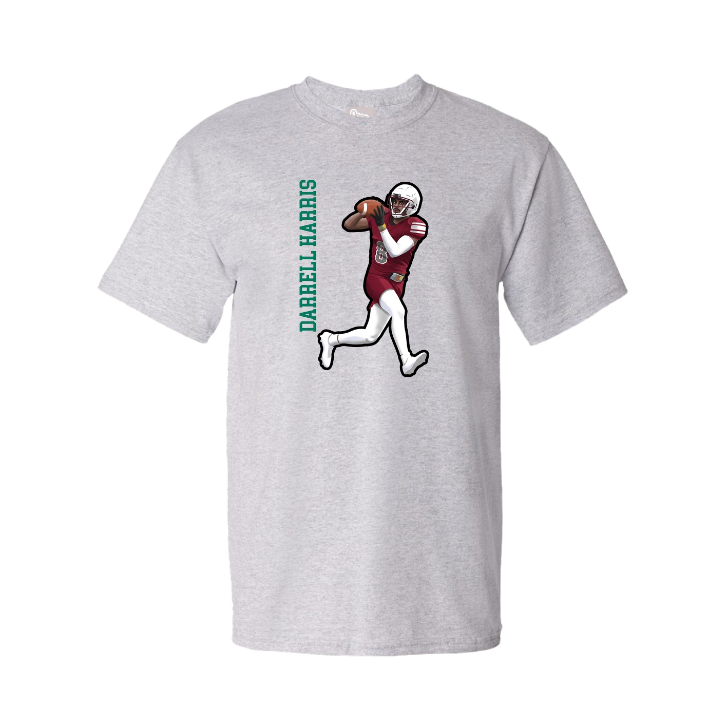 Tee — Name Vertical in Grey