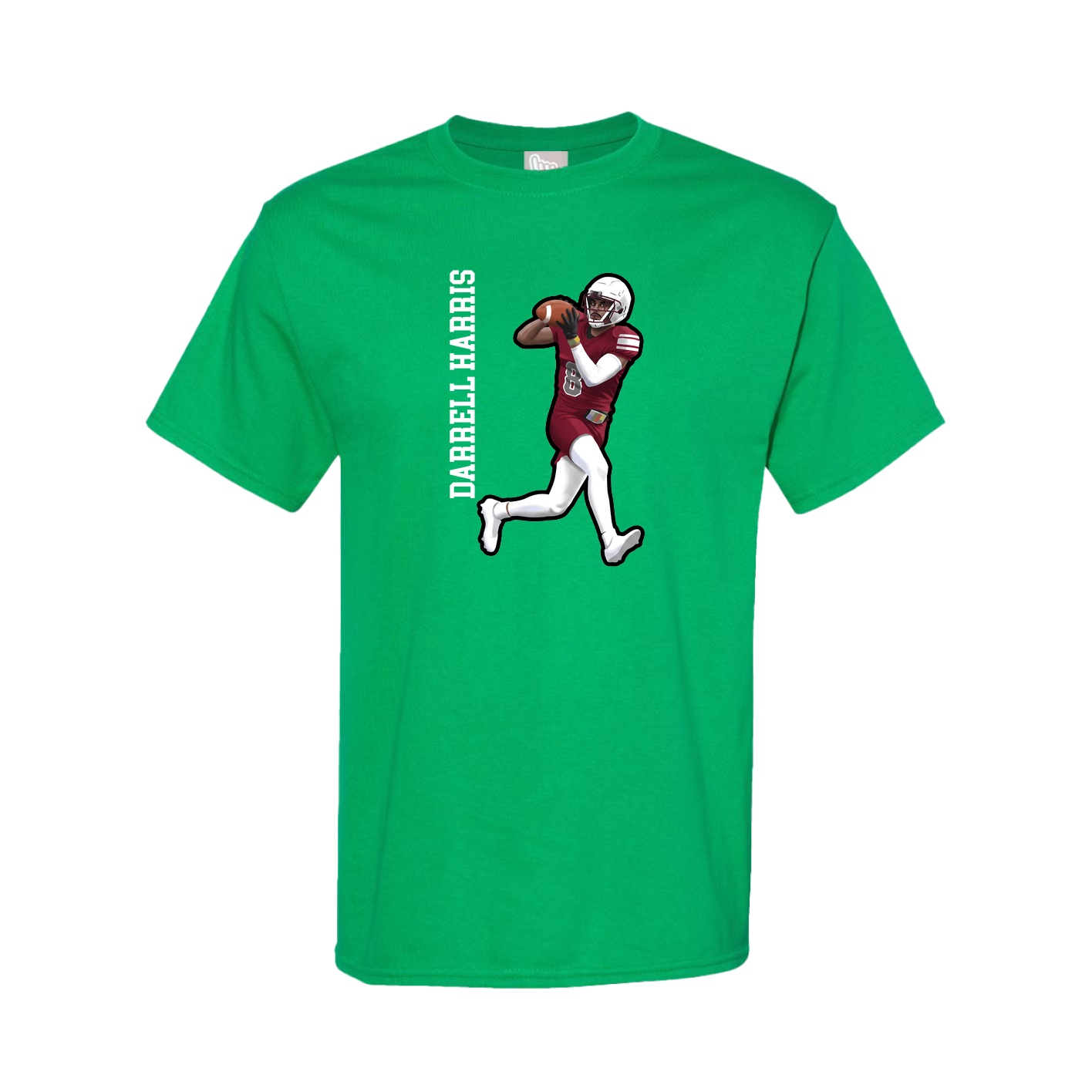 Youth Tee — Name Vertical in Green