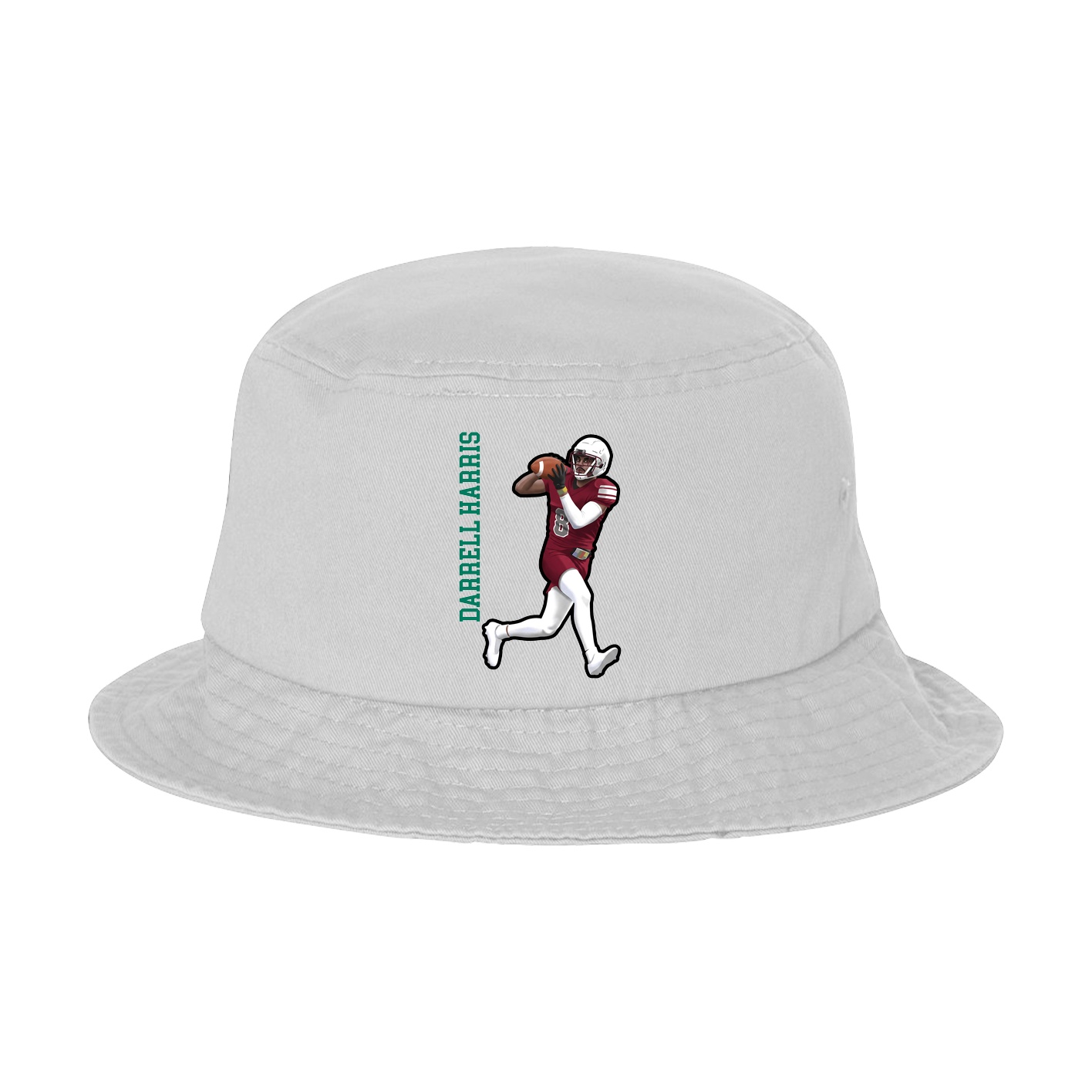 Bucket Cap — Name Vertical in White