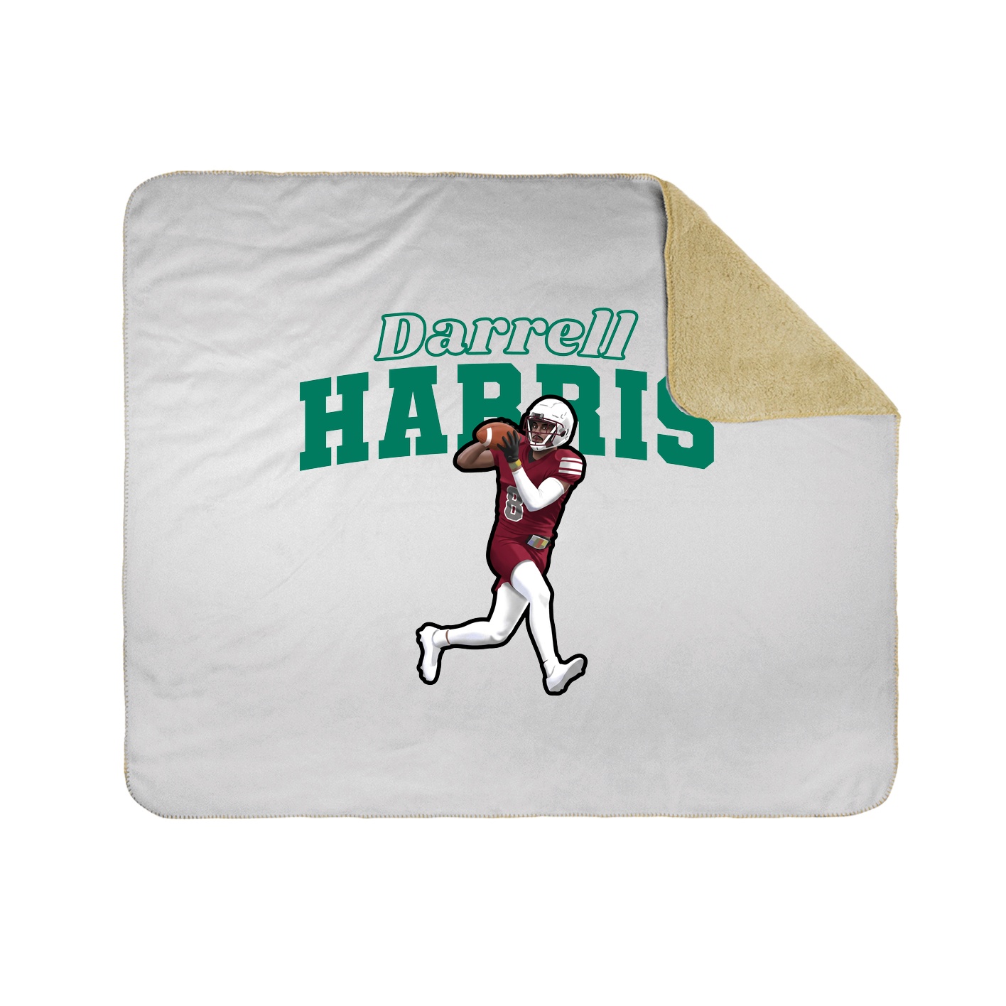 Throw Blanket — Name Arch in White
