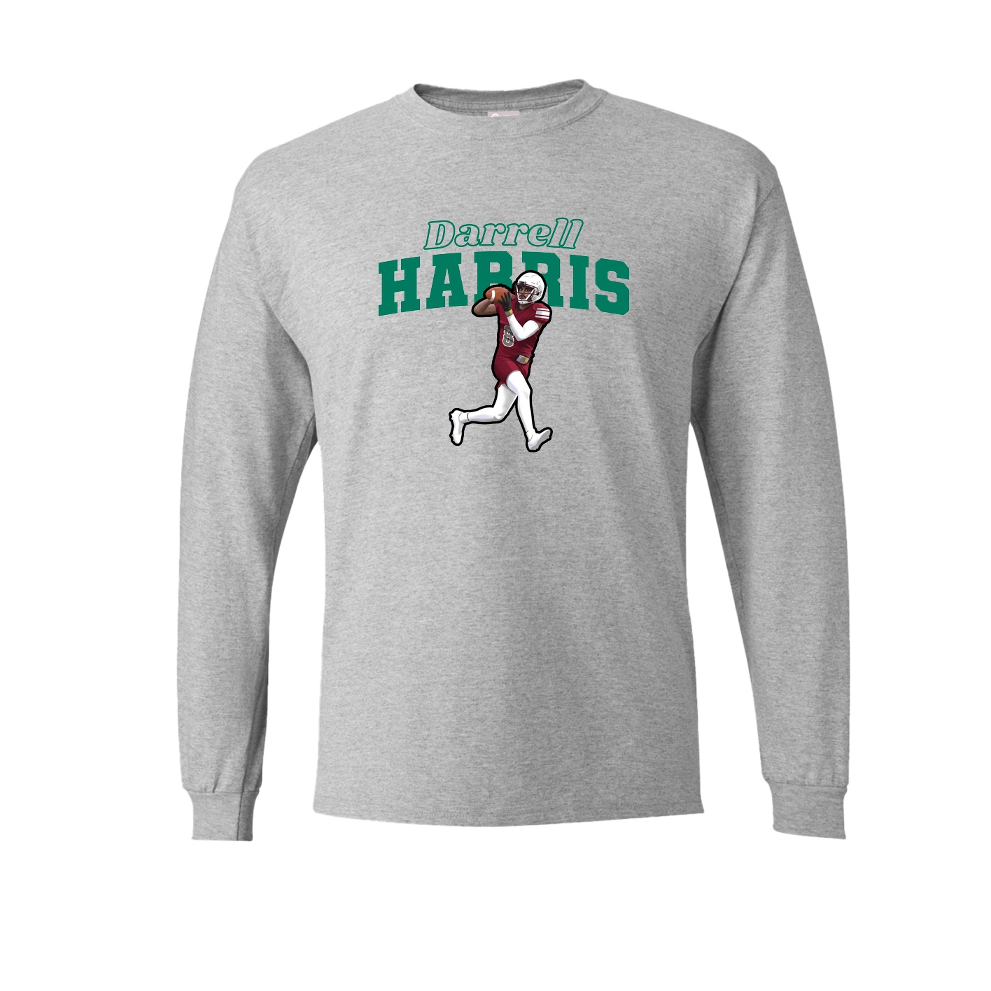 Long Sleeve Tee — Name Arch in Grey