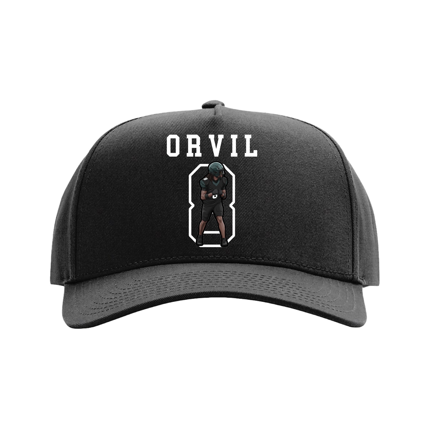 Full Fabric Five-Panel Champ Cap — Shirsey in Black