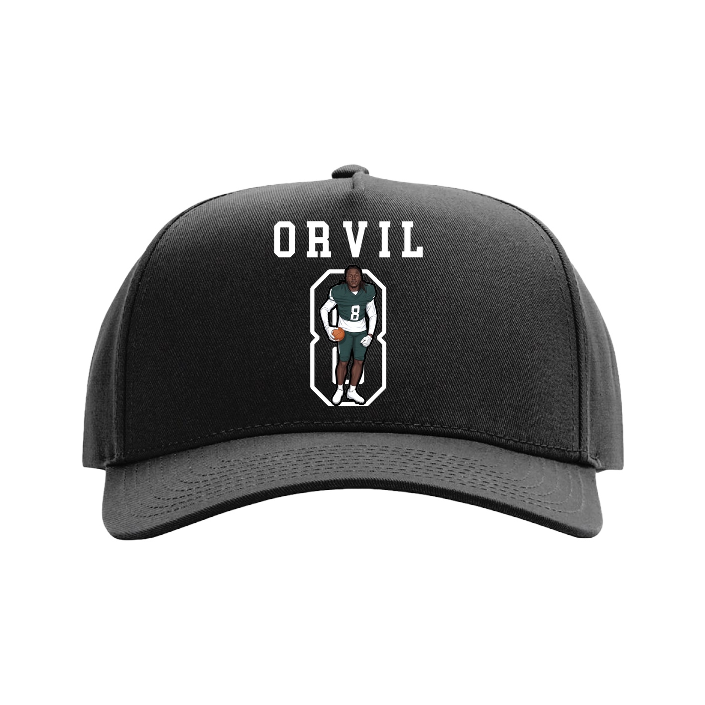 Full Fabric Five-Panel Champ Cap — Shirsey in Black
