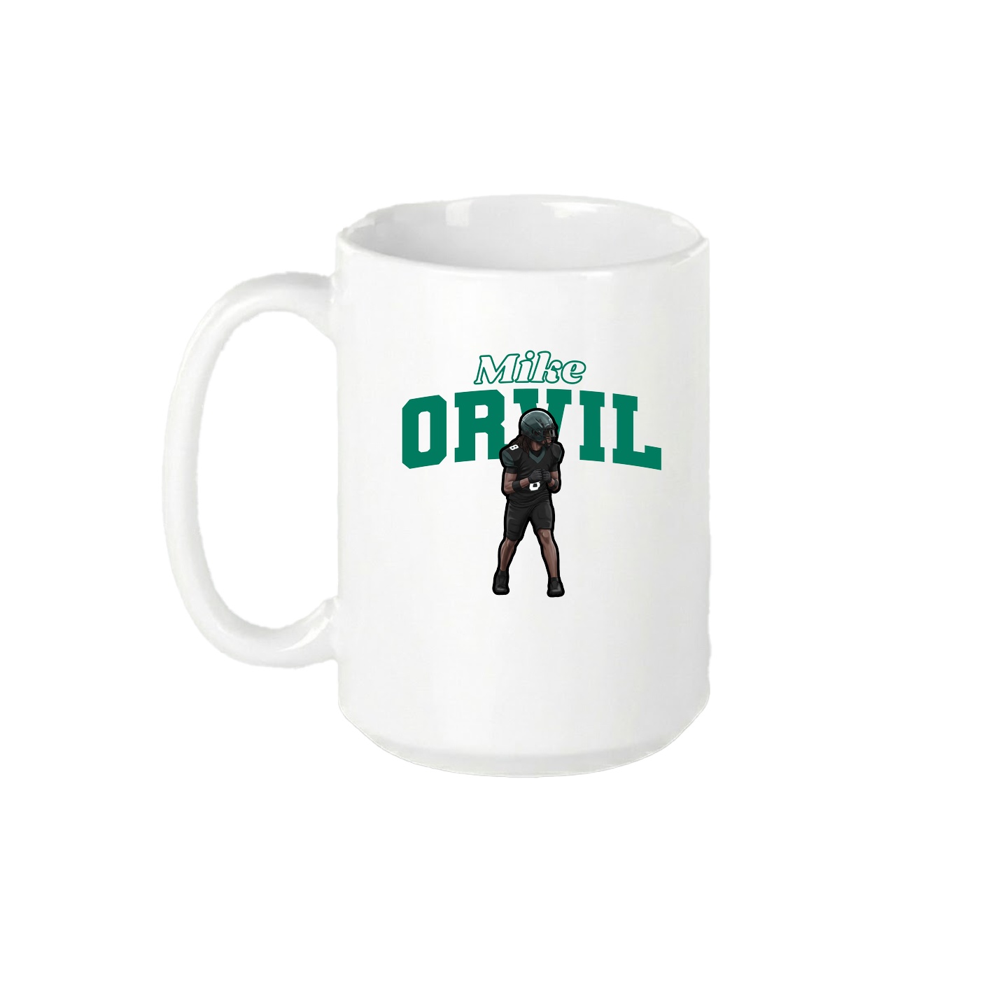 15oz Coffee Mug — Name Arch in White