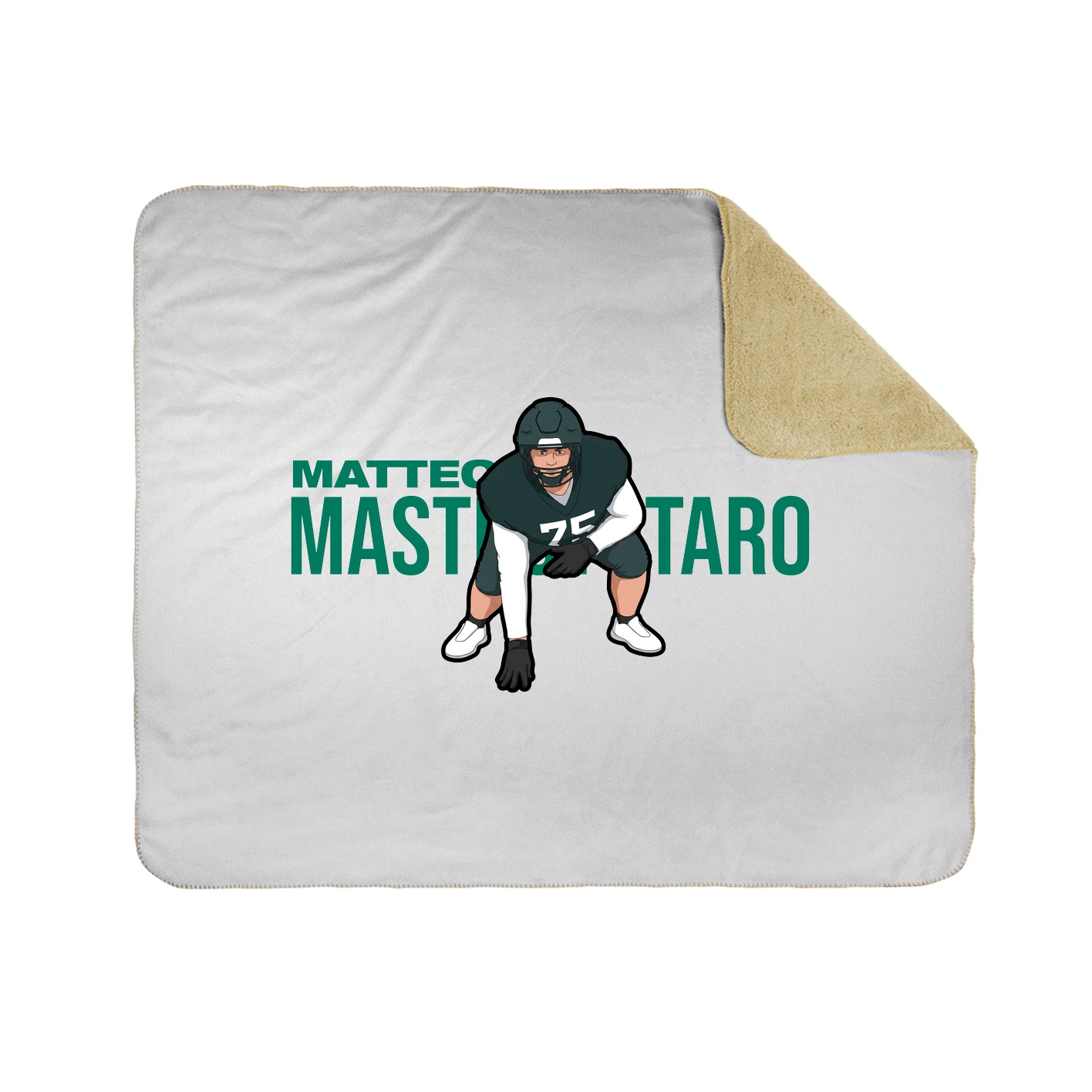 Throw Blanket — Player Name in White