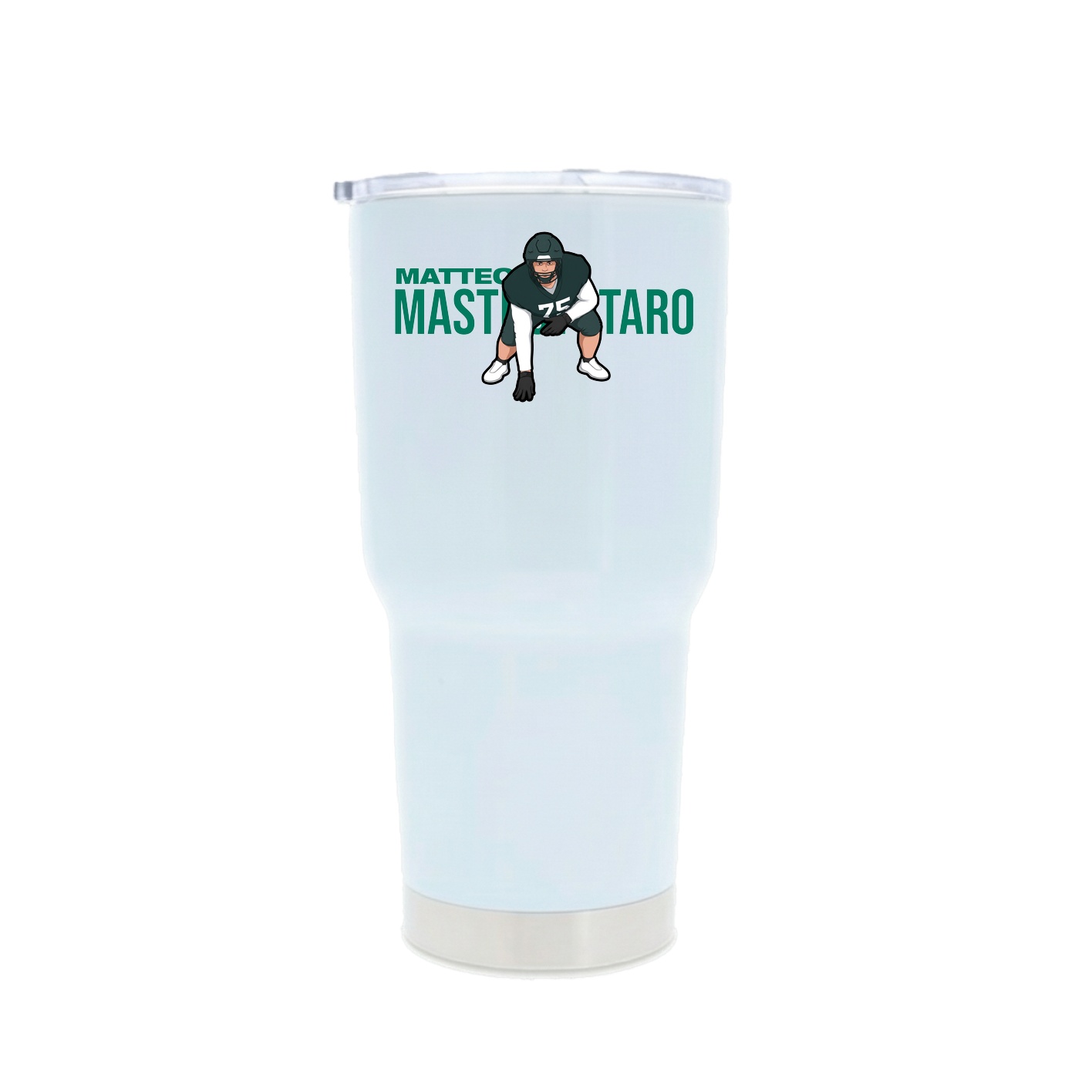 30oz Stainless Steel Tumbler — Player Name in White