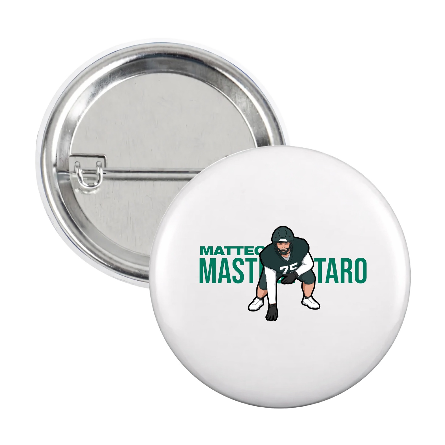Game Day Button — Player Name in White
