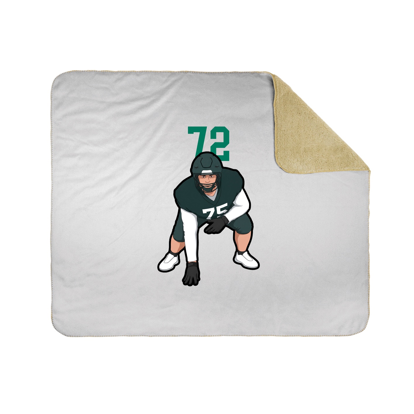 Throw Blanket — Number Top in White