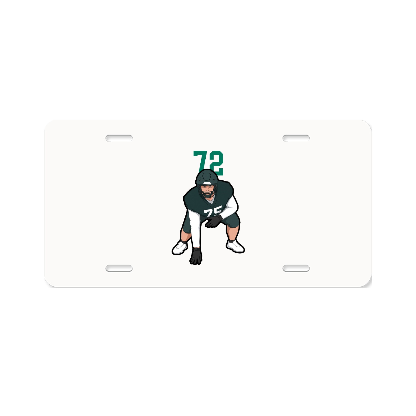 License Plate — Number Top in Classic