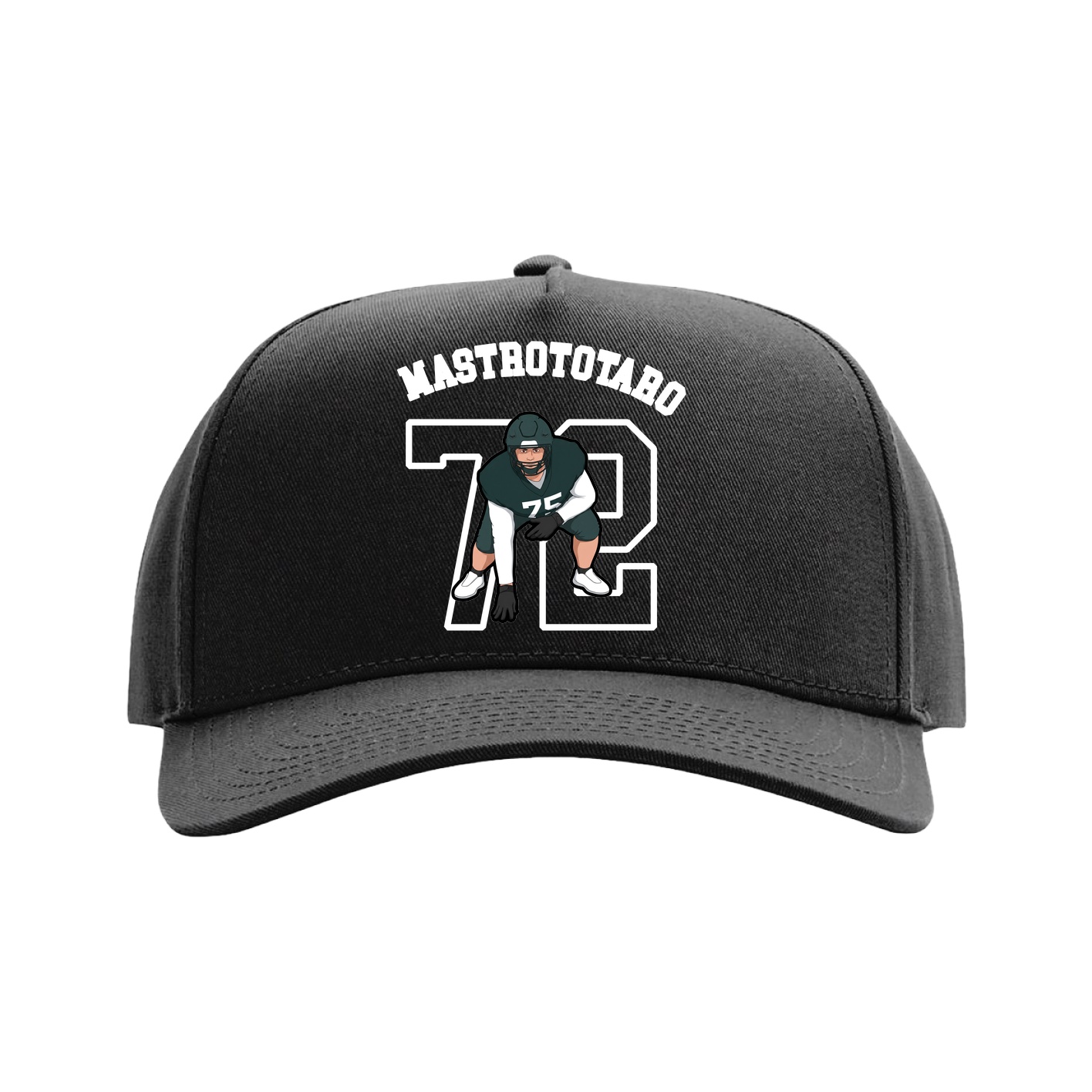 Full Fabric Five-Panel Champ Cap — Shirsey Arch in Black