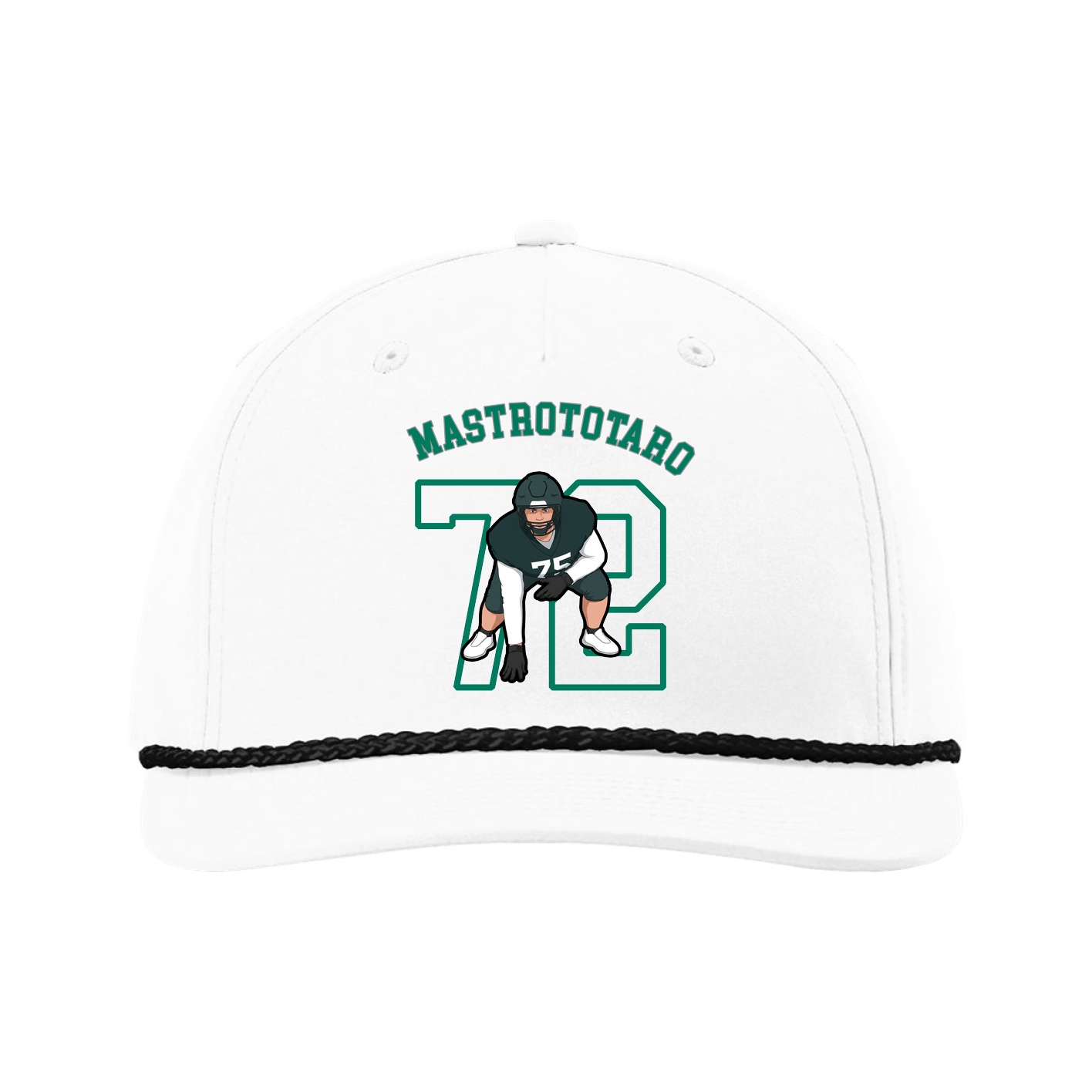 Five-Panel Classic Rope Cap — Shirsey Arch in White