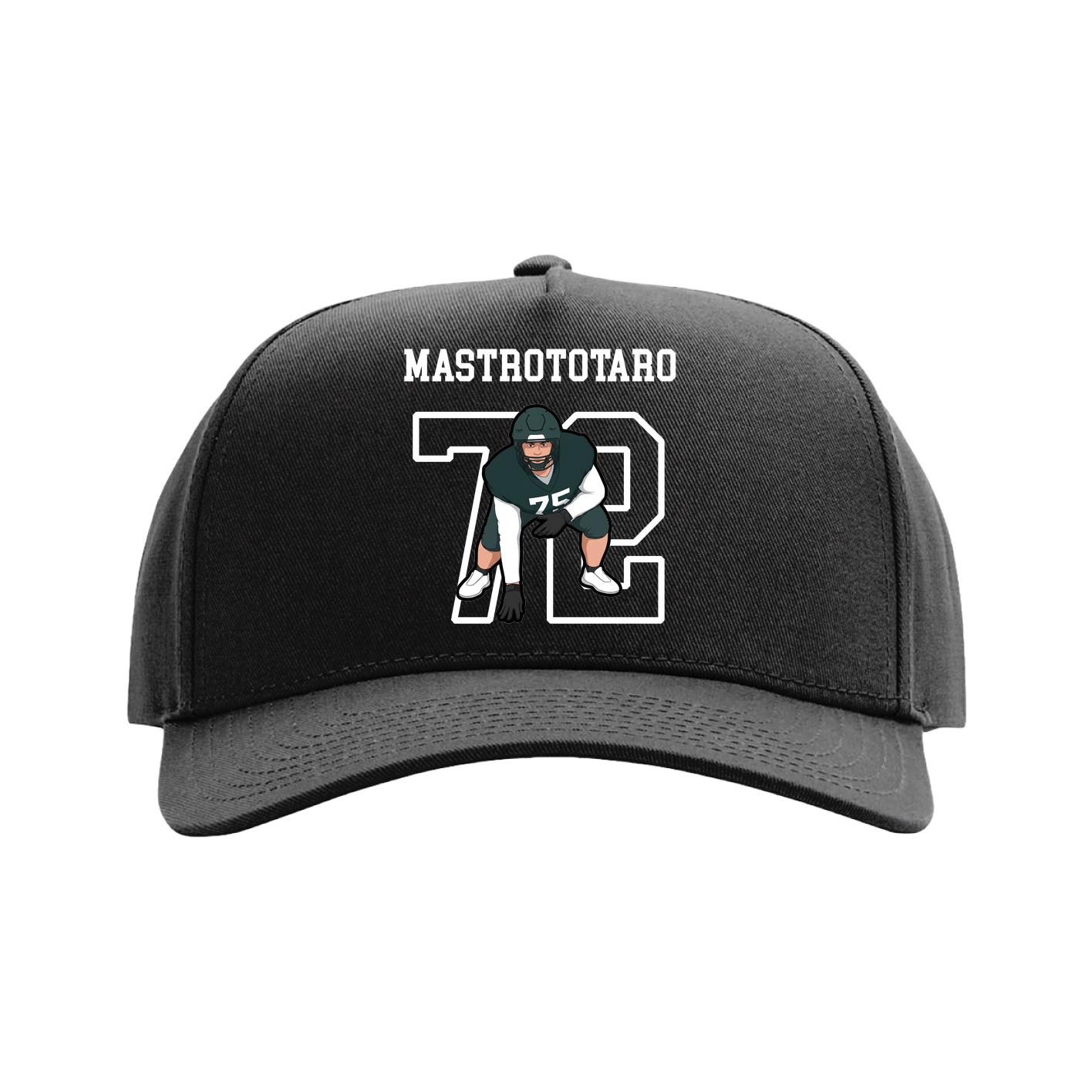Full Fabric Five-Panel Champ Cap — Shirsey in Black