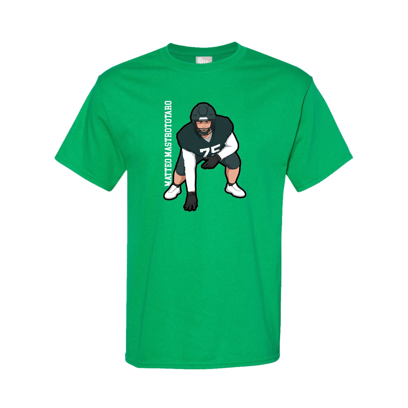 Tee — Name Vertical in Green