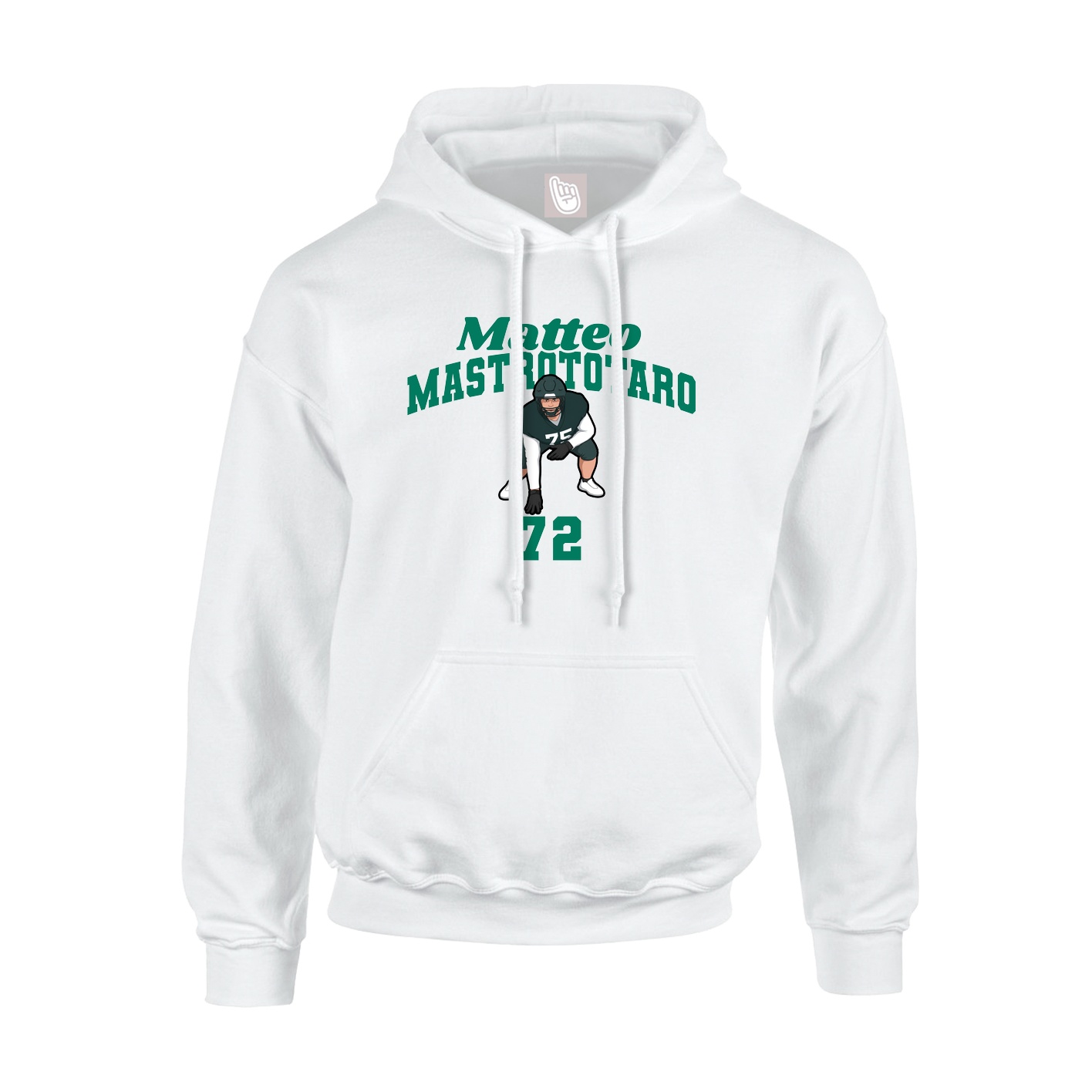 Hoodie — Signature Arch in White