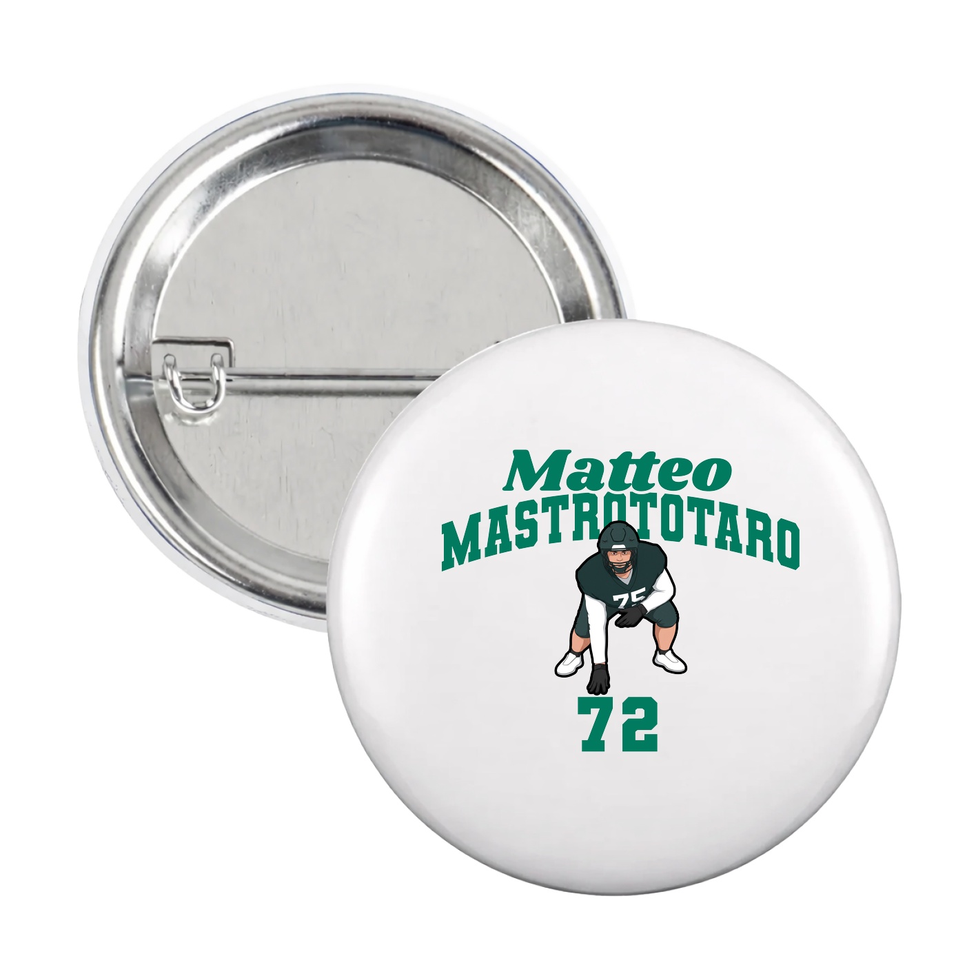 Game Day Button — Signature Arch in White