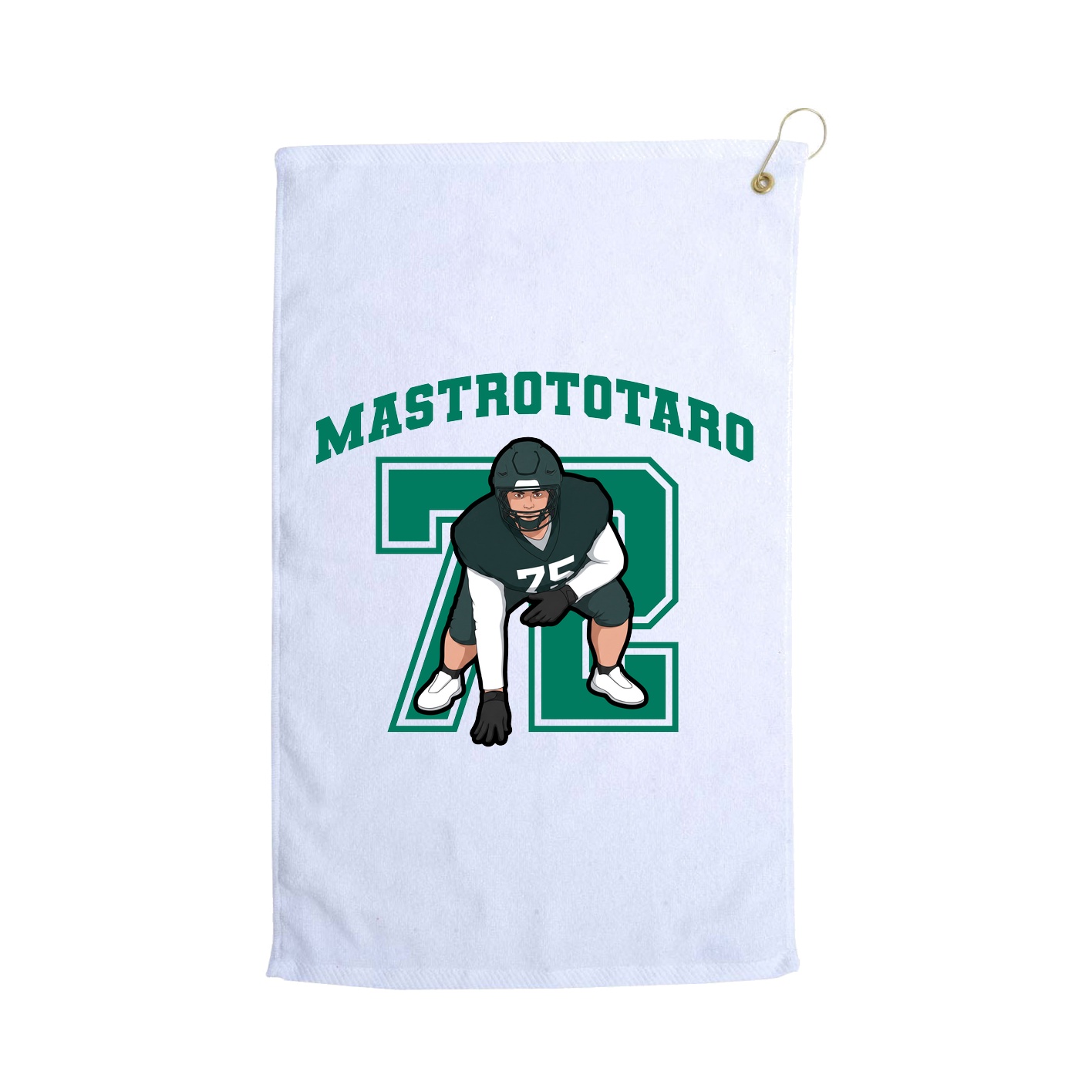Golf Towel — Number in White