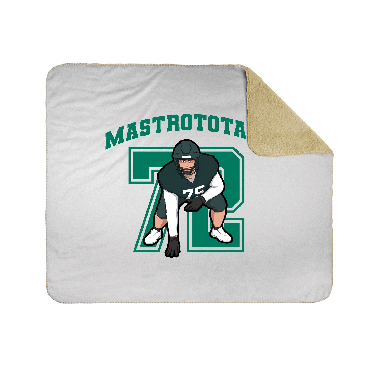 Throw Blanket — Number in White