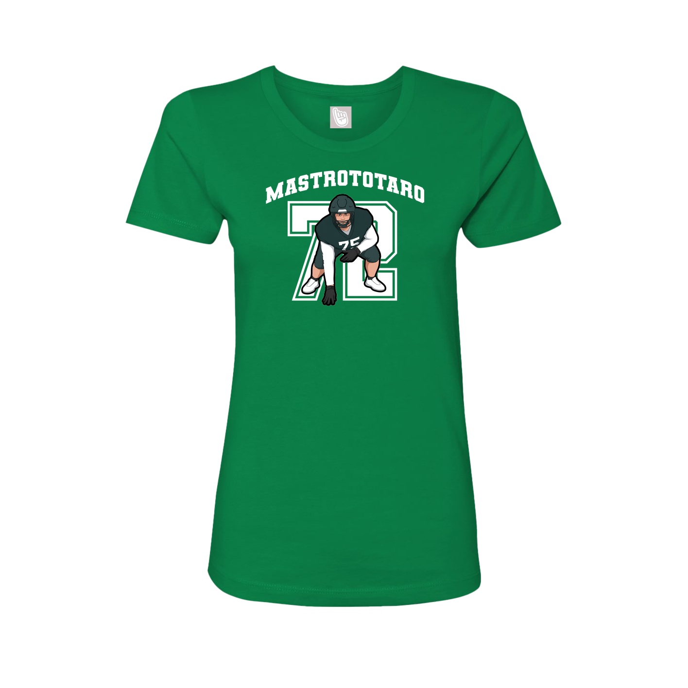 Fitted Women's Tee — Number in Green