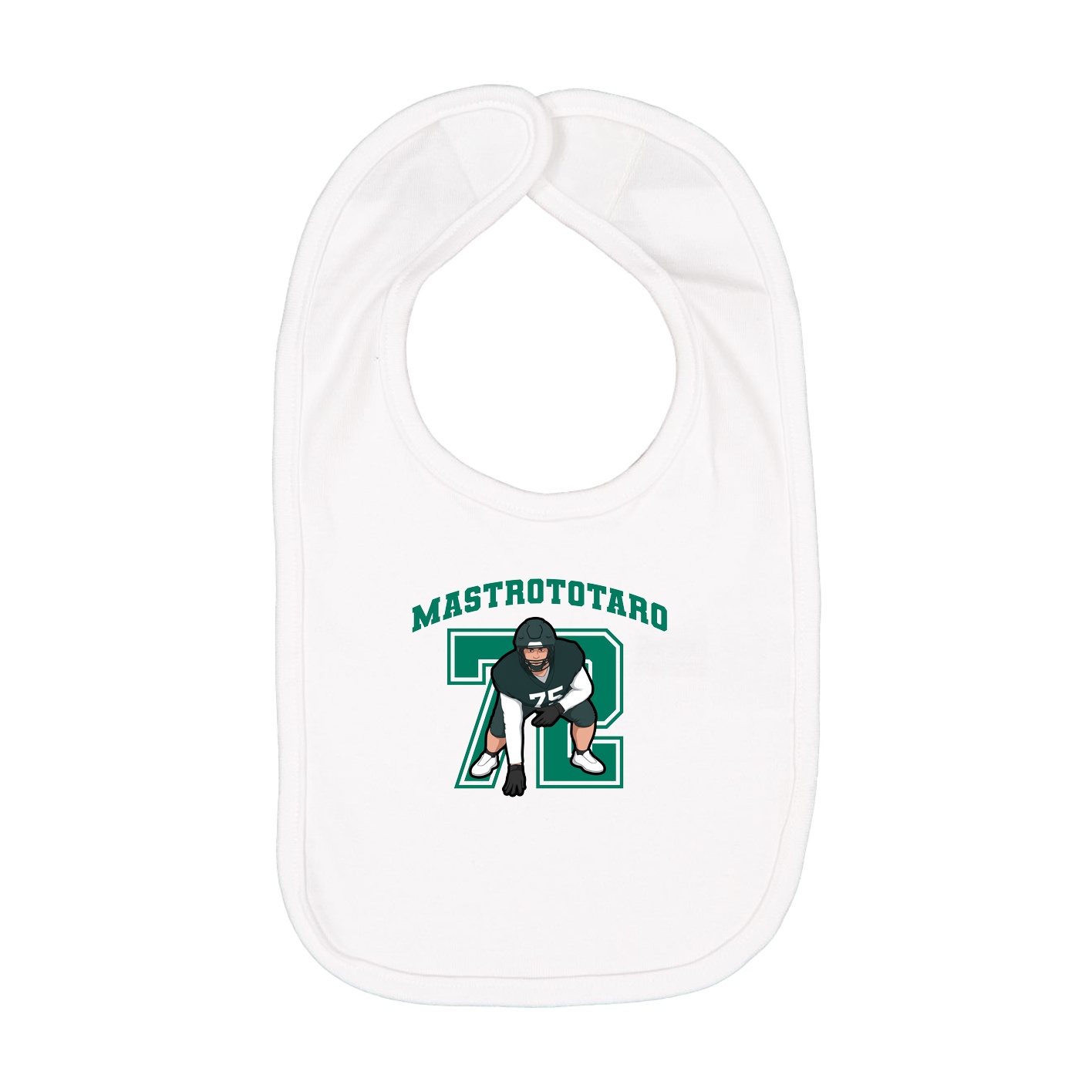 Infant Bib — Number in White