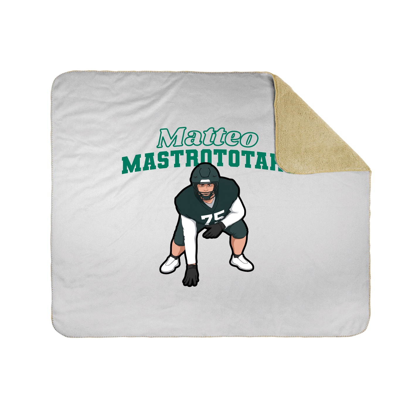 Throw Blanket — Name Arch in White