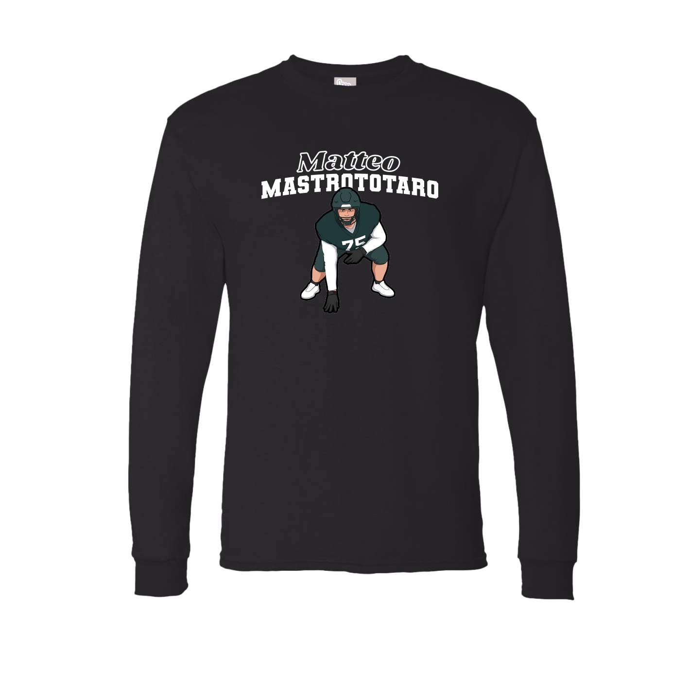 Long Sleeve Tee — Name Arch in Black