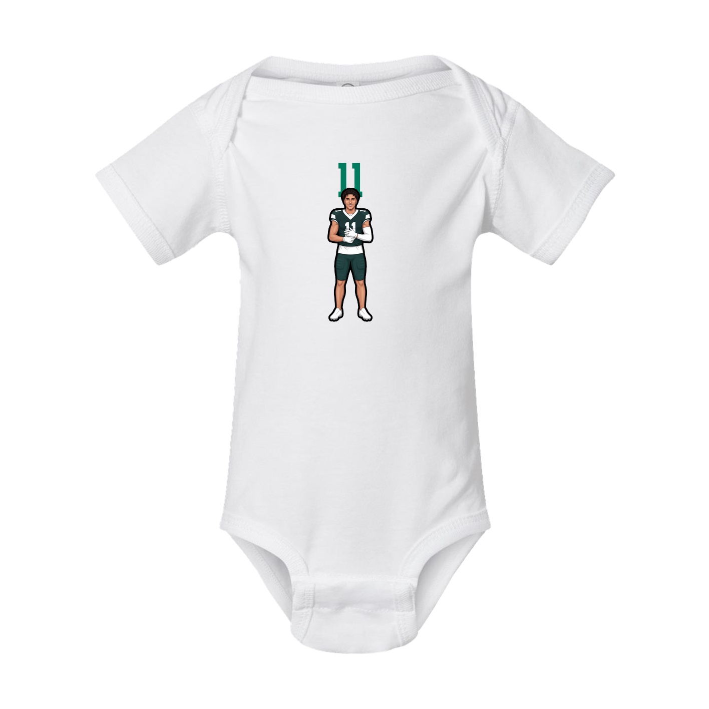 Baby Onesie — Number Top in White