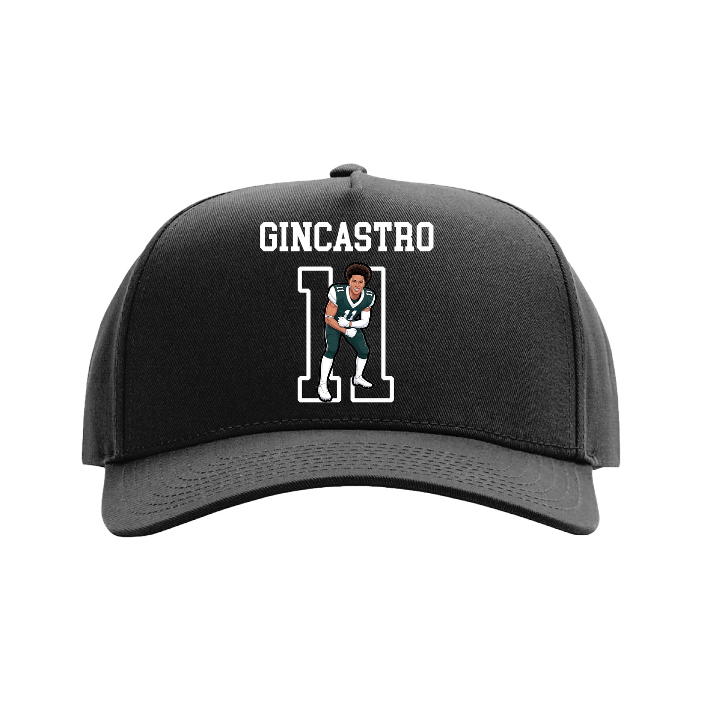 Full Fabric Five-Panel Champ Cap — Shirsey in Black