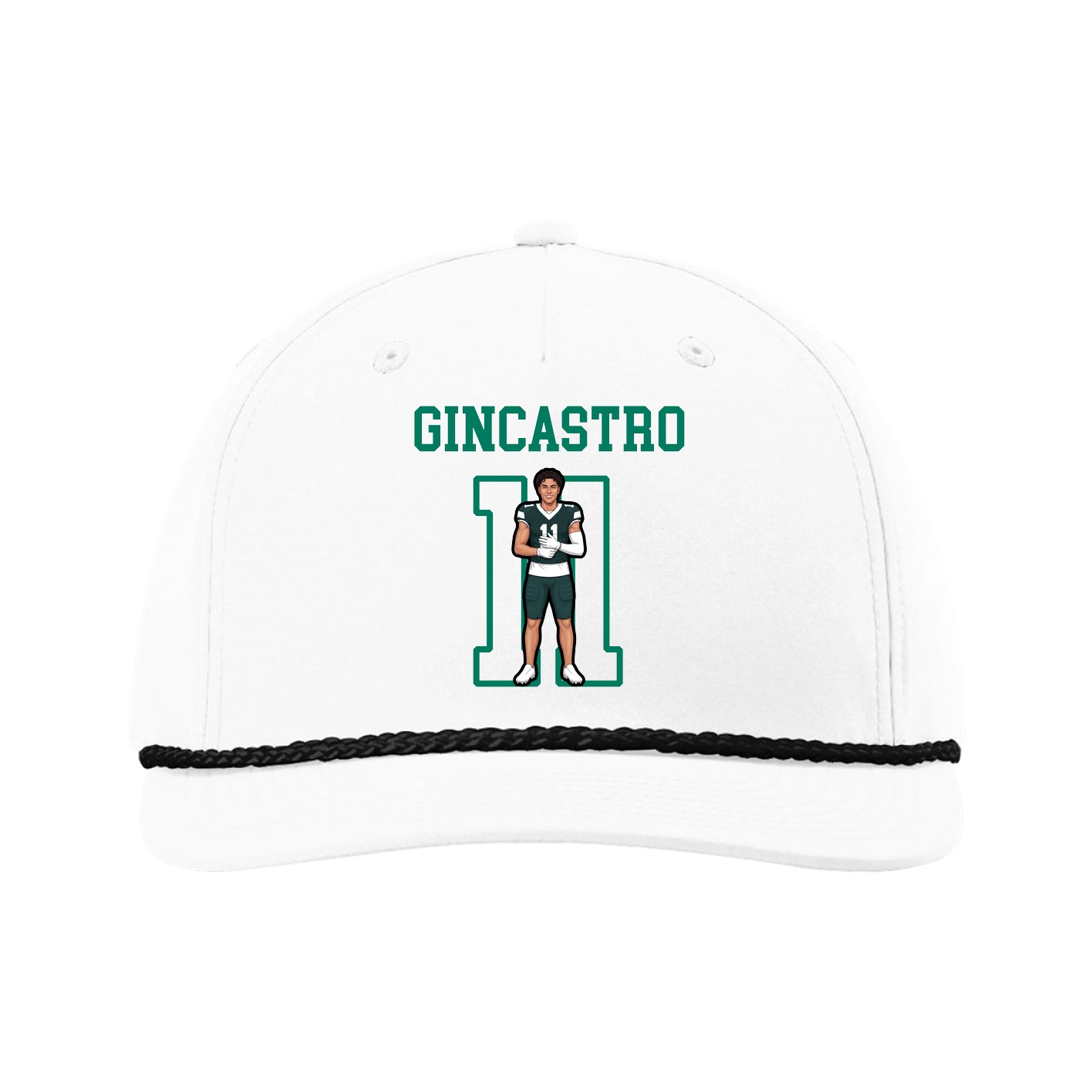 Five-Panel Classic Rope Cap — Shirsey in White