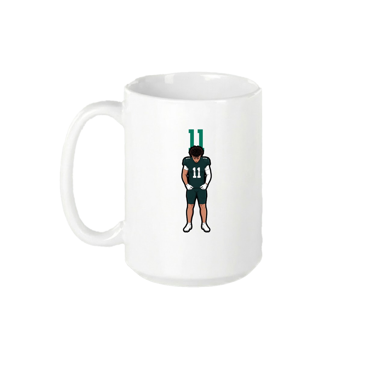 15oz Coffee Mug — Number Top in White