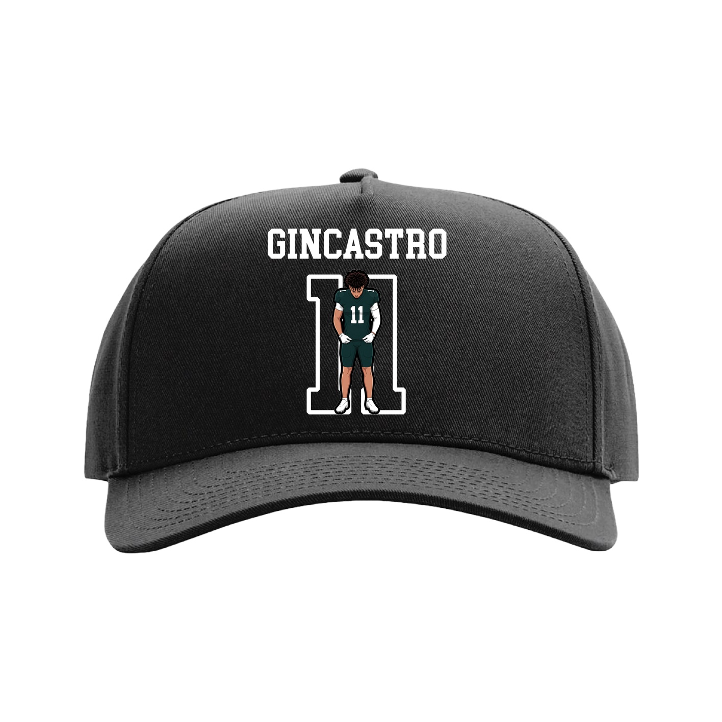 Full Fabric Five-Panel Champ Cap — Shirsey in Black