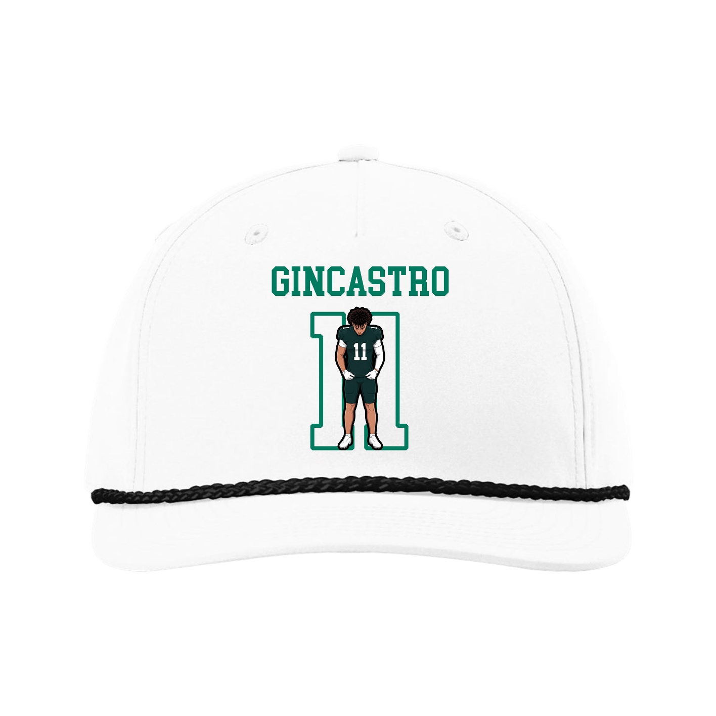 Five-Panel Classic Rope Cap — Shirsey in White