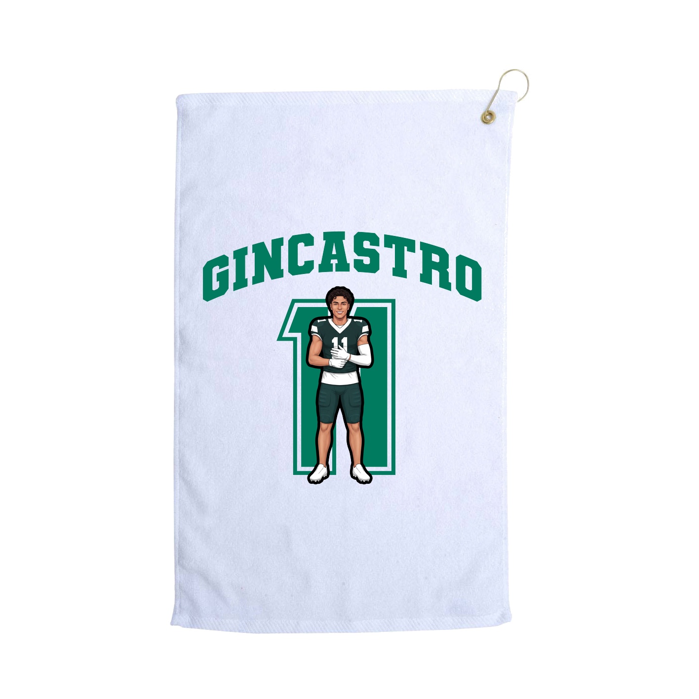 Golf Towel — Number in White
