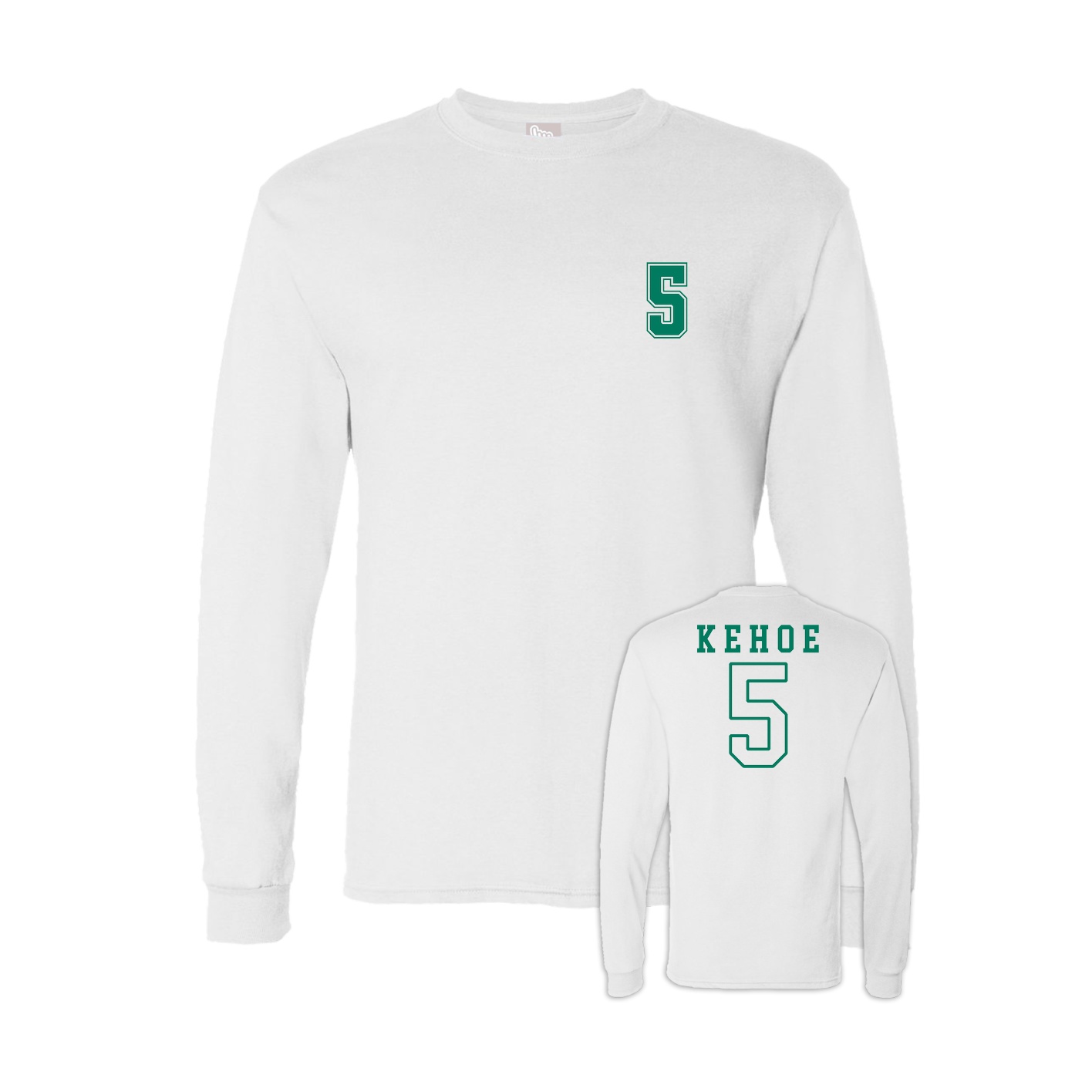 Long Sleeve Tee — Chest Back in White
