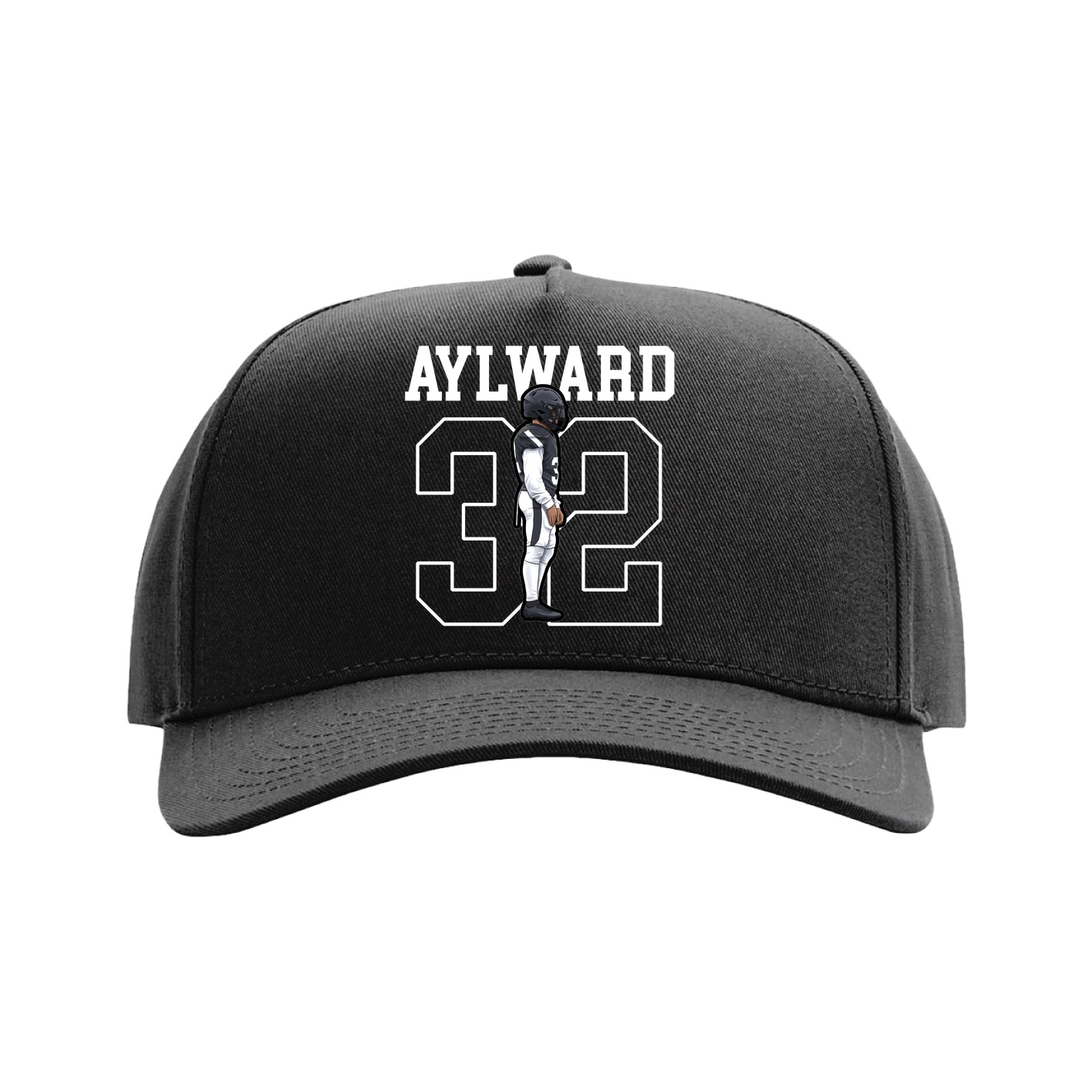 Full Fabric Five-Panel Champ Cap — Shirsey in Black