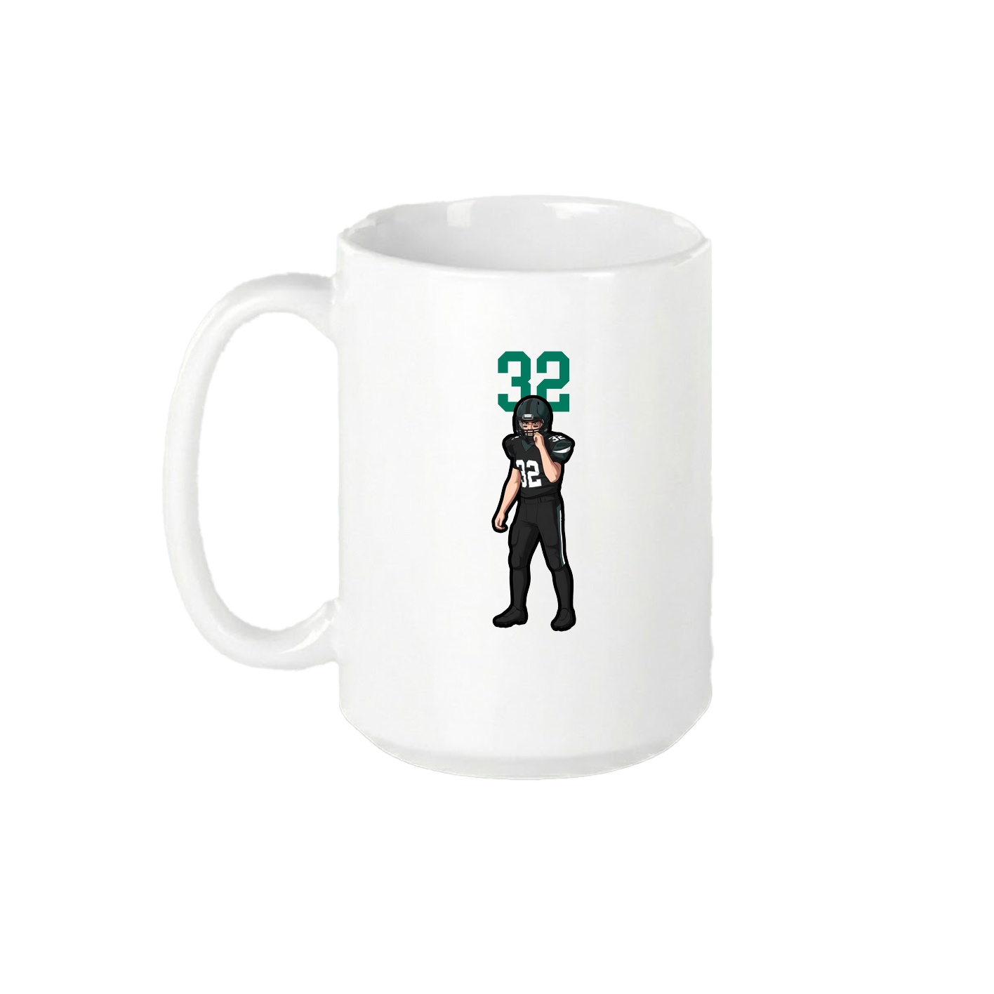 15oz Coffee Mug — Number Top in White