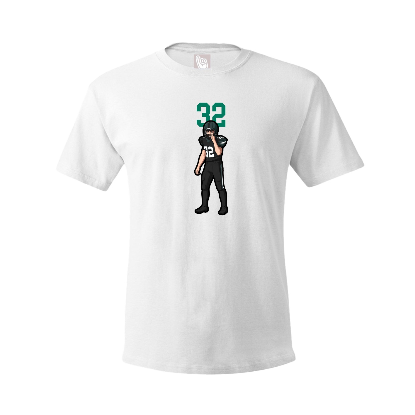 Youth Tee — Number Top in White