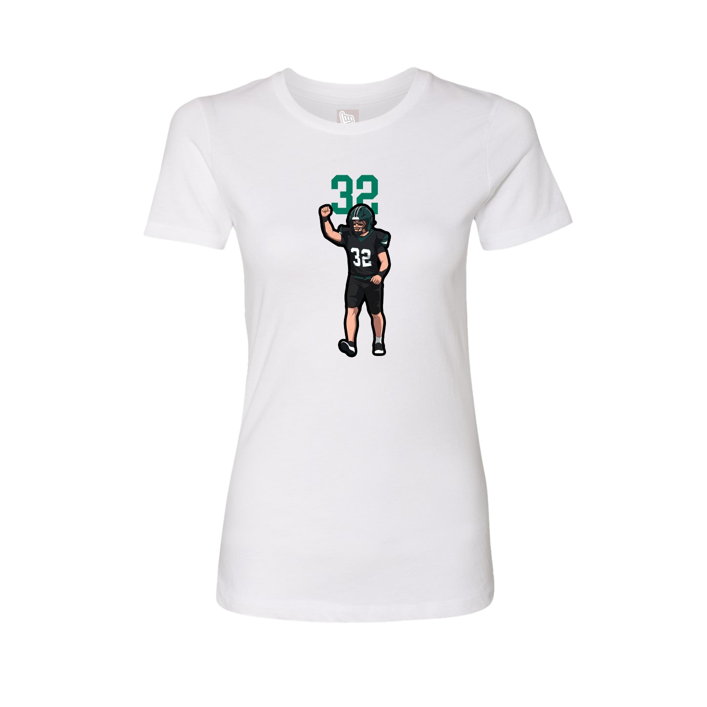 Fitted Women's Tee — Number Top in White