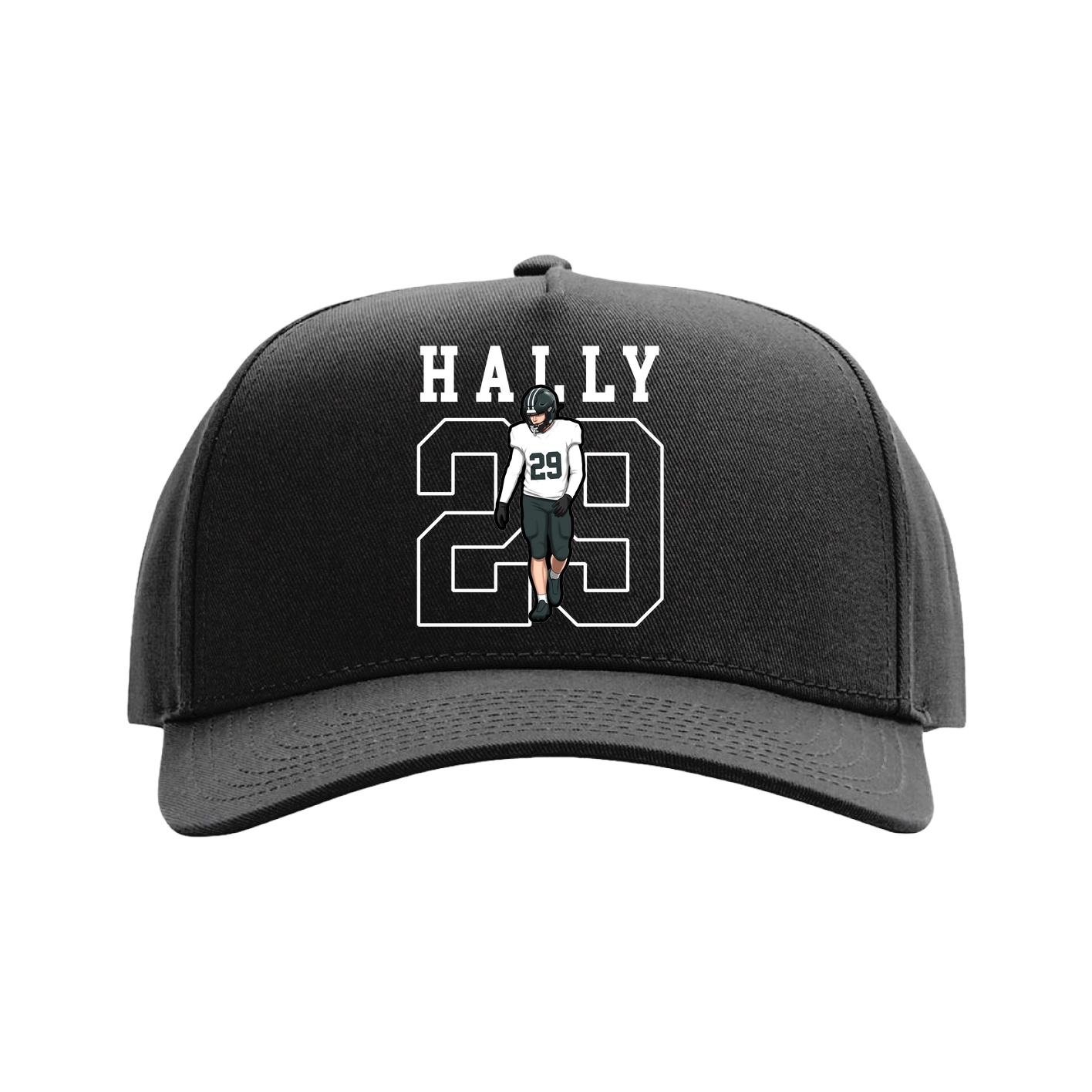 Full Fabric Five-Panel Champ Cap — Shirsey in Black