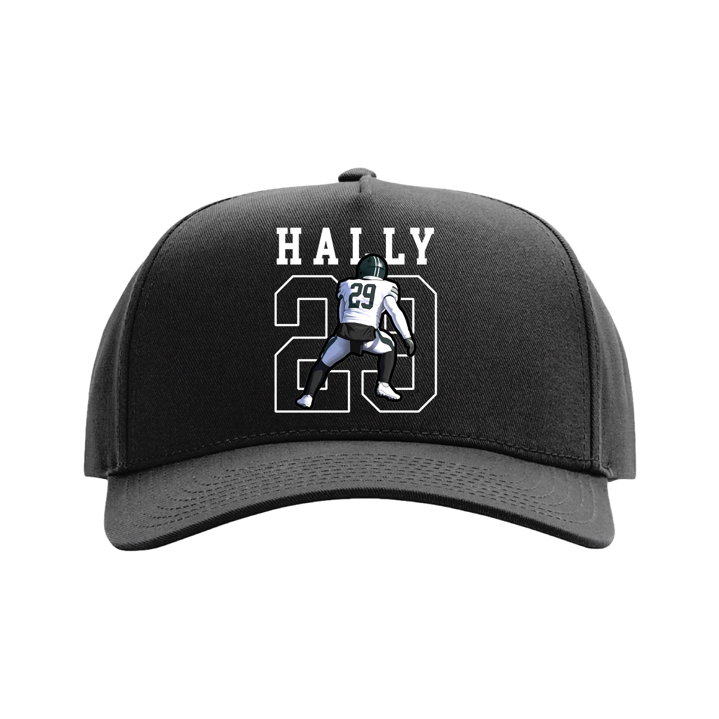 Full Fabric Five-Panel Champ Cap — Shirsey in Black